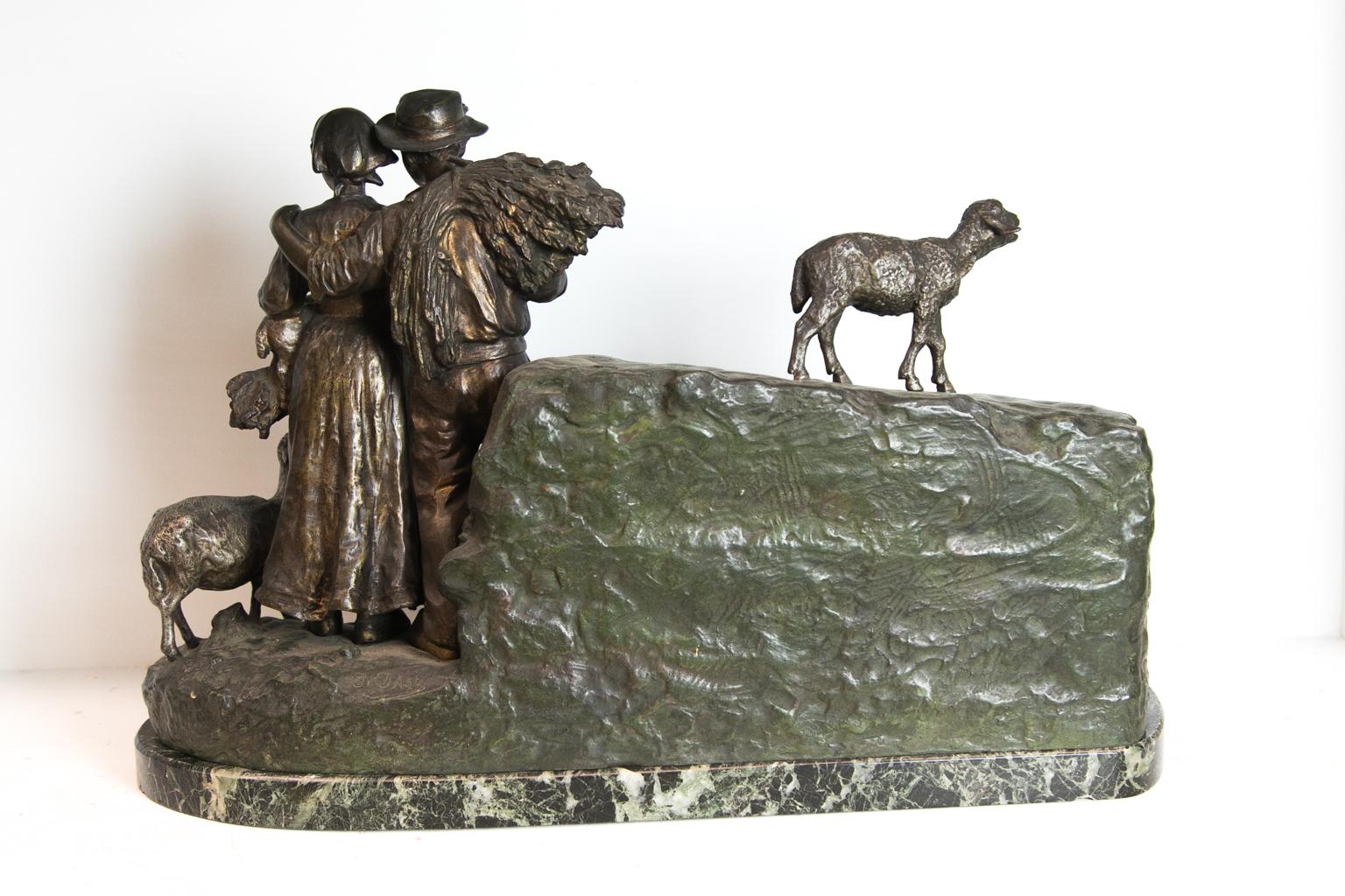 Bronze Pastoral Figure Group 3