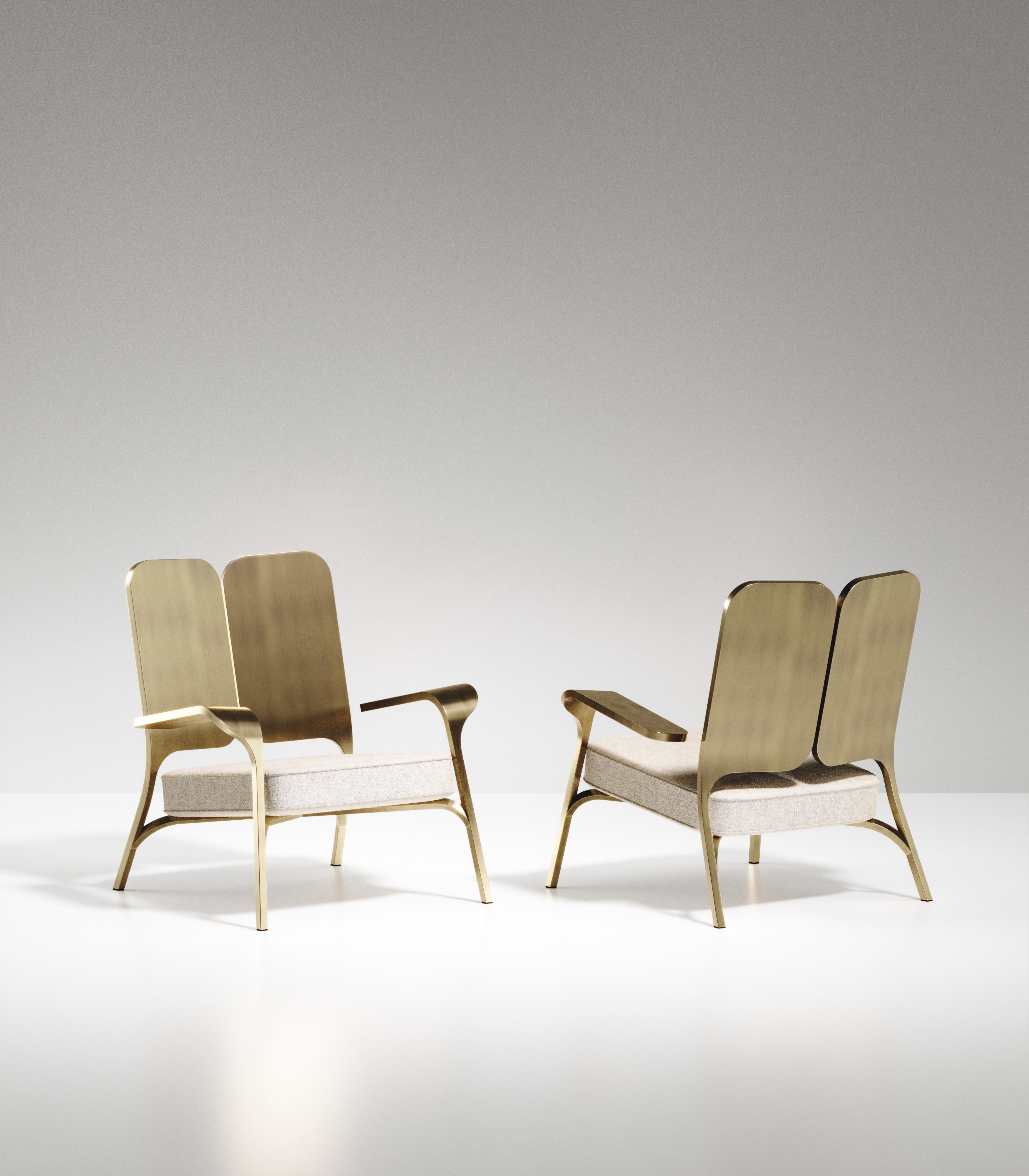 Specchio in ottone Bronze-Patina di R & Y Augousti in vendita 11