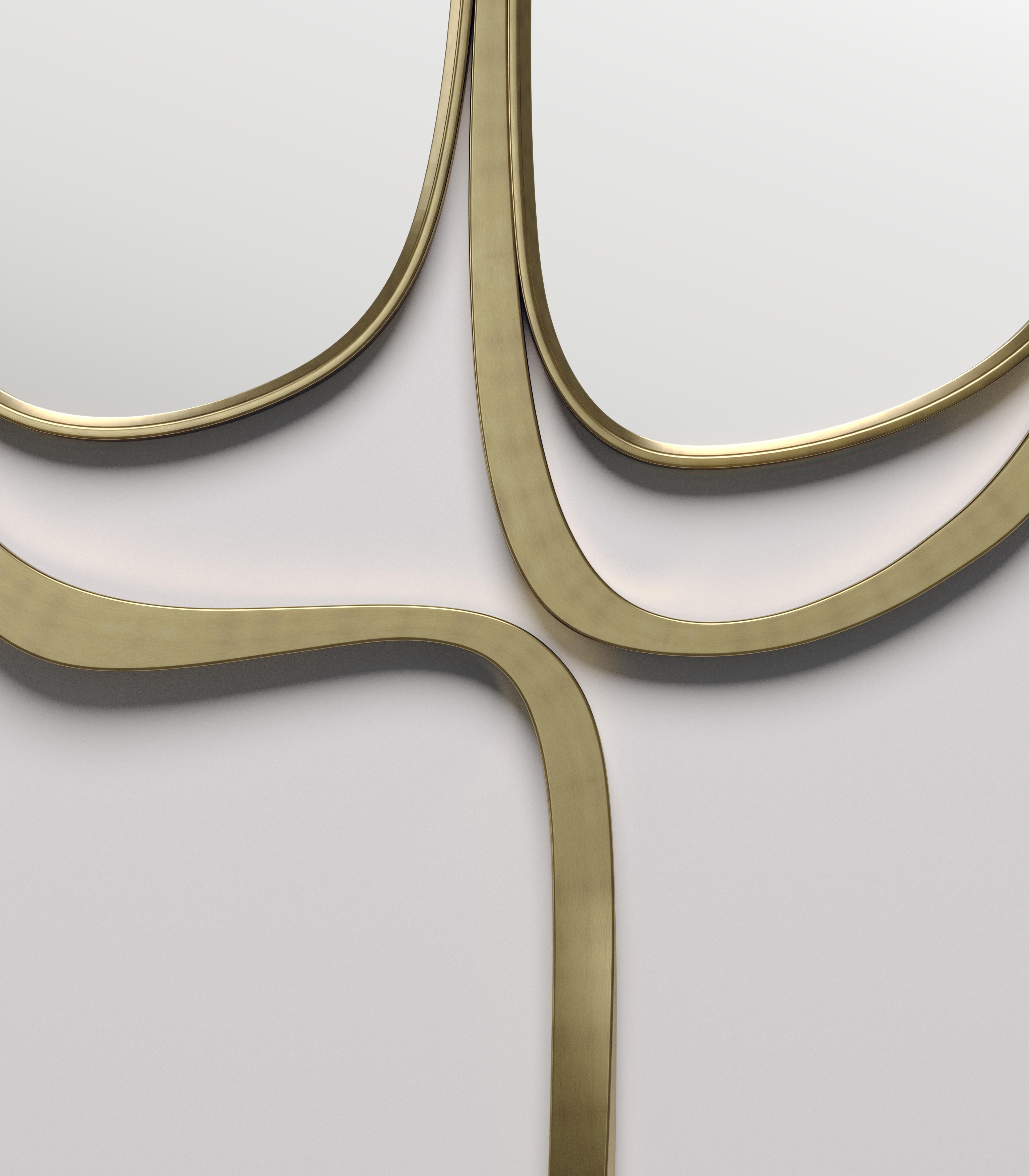Bronze-Patina-Messing-Spiegel von R&Y Augousti (Französisch) im Angebot