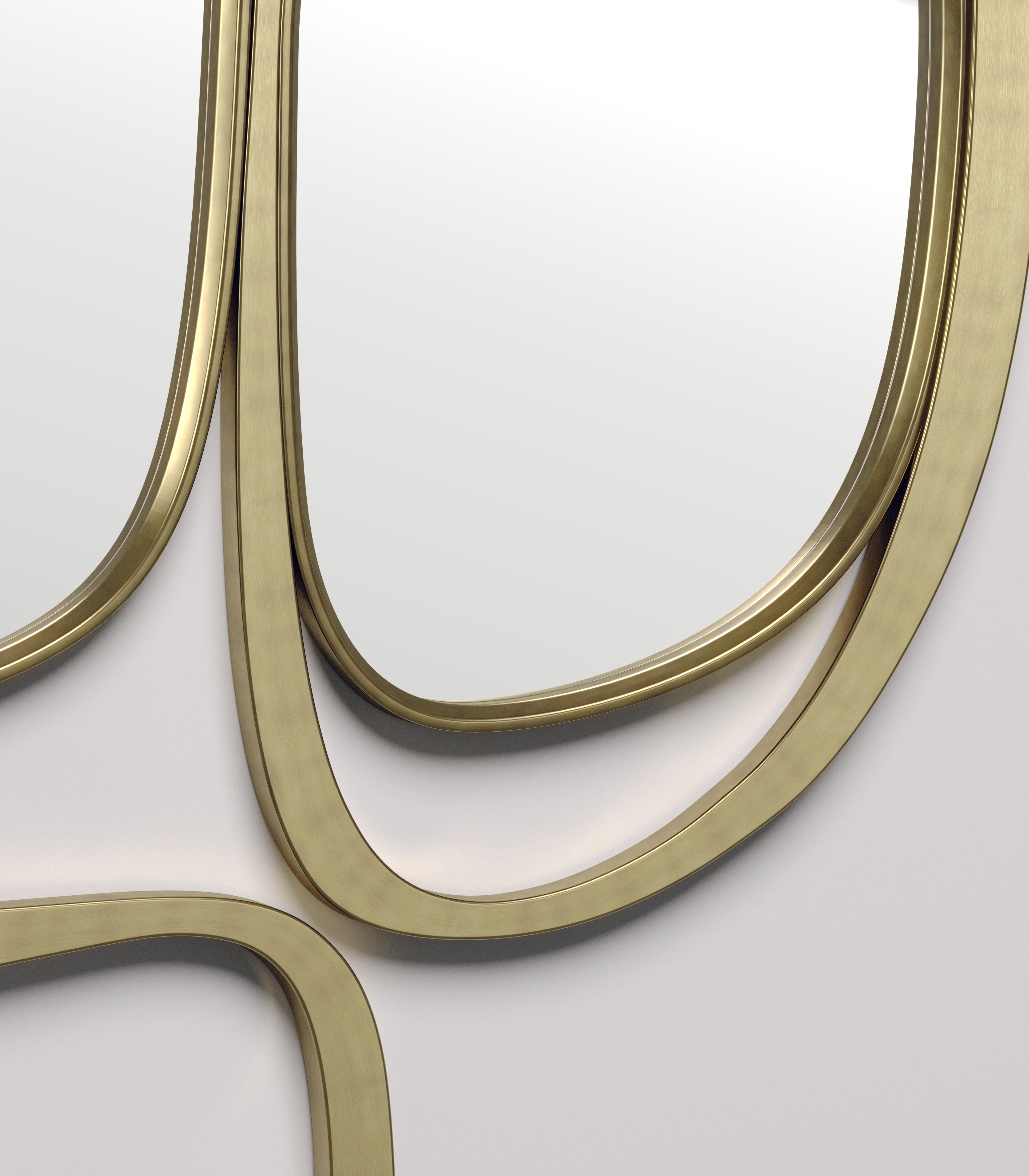 Bronze-Patina-Messing-Spiegel von R&Y Augousti (Handgefertigt) im Angebot