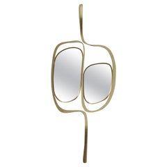 Specchio in ottone Bronze-Patina di R & Y Augousti