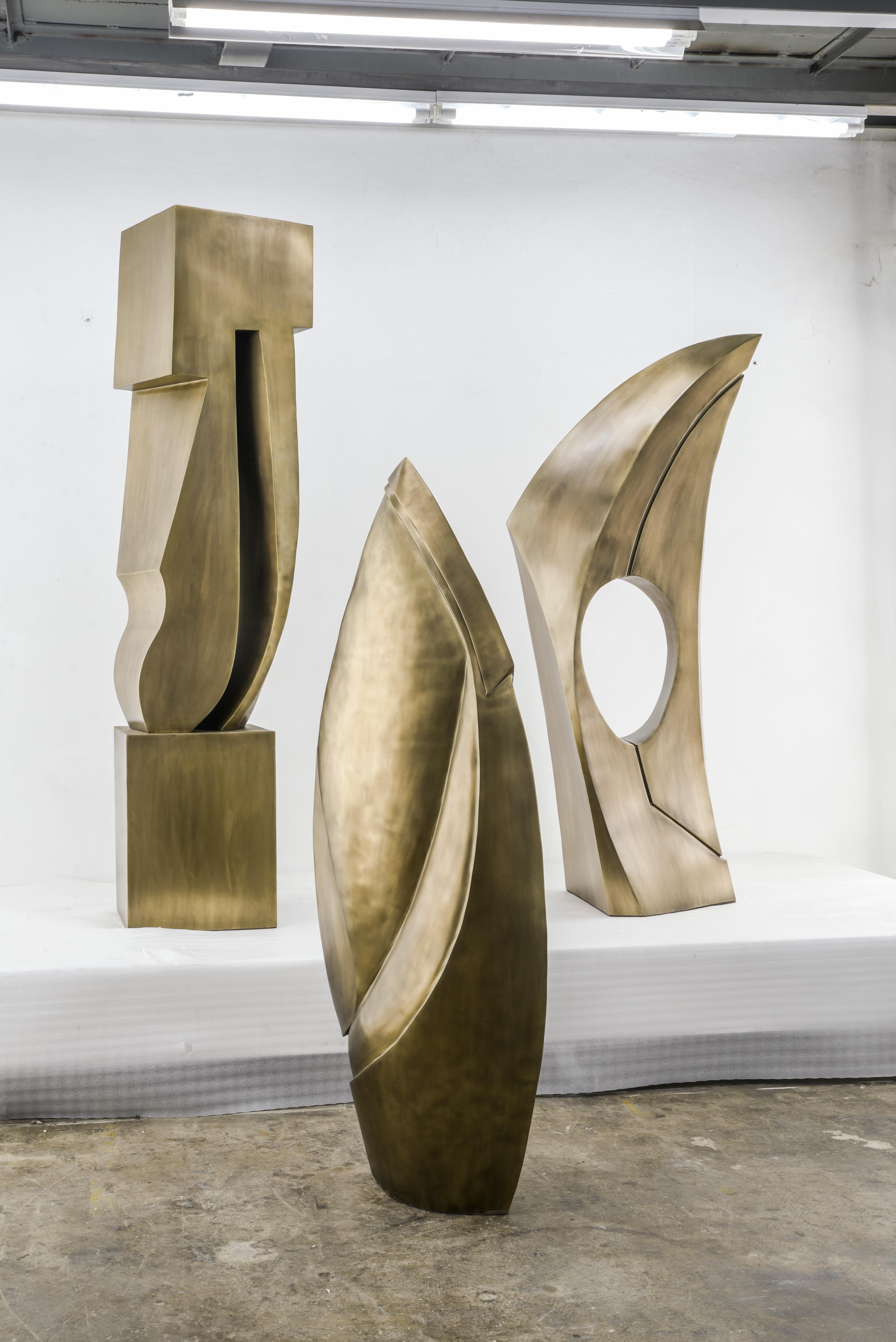 Art Deco Bronze-Patina Brass Sculpture by Patrick Coard Paris For Sale