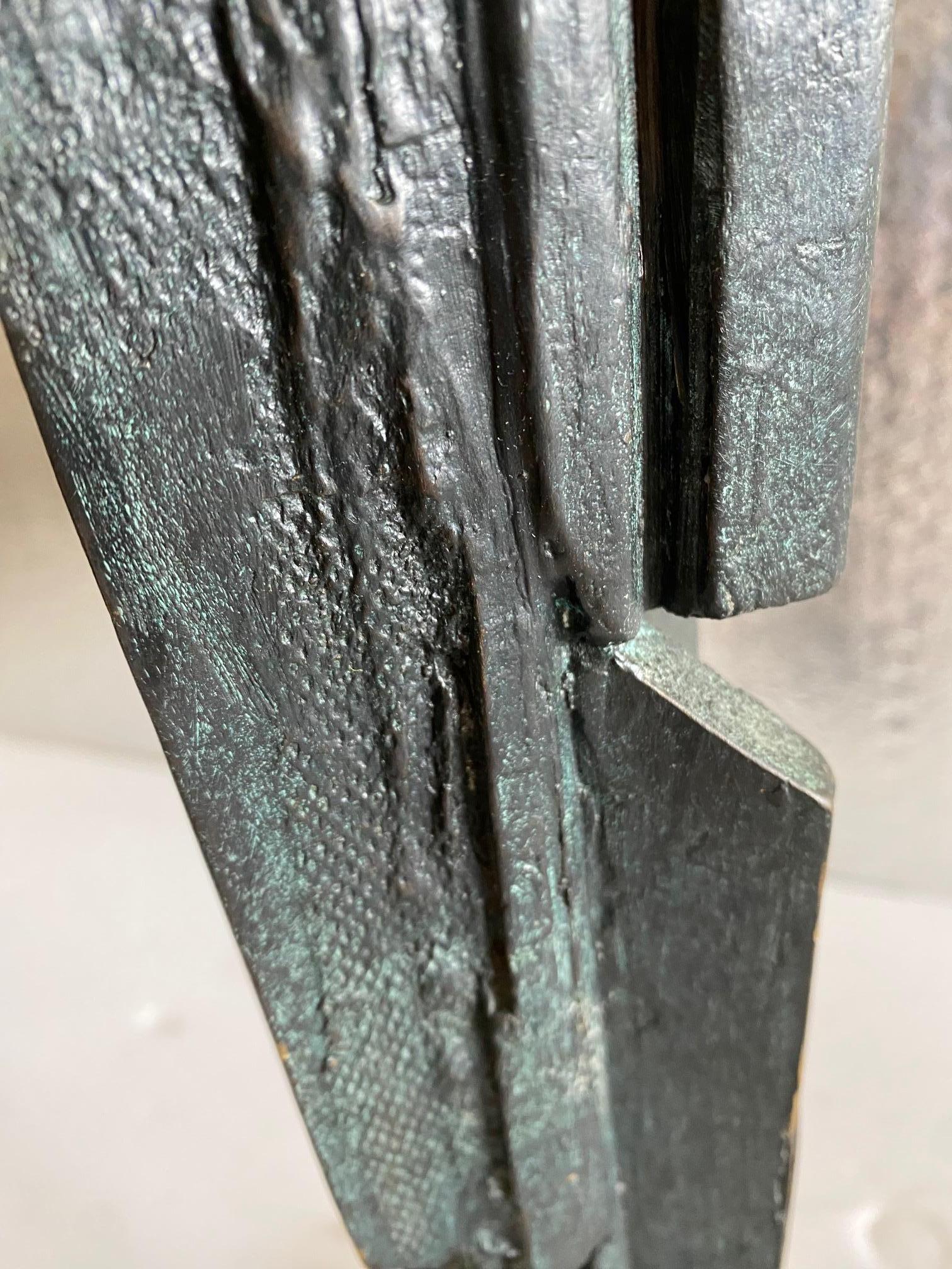 Bronze Patinated Abstract Sculpture by Bruno Romeda For Sale 7