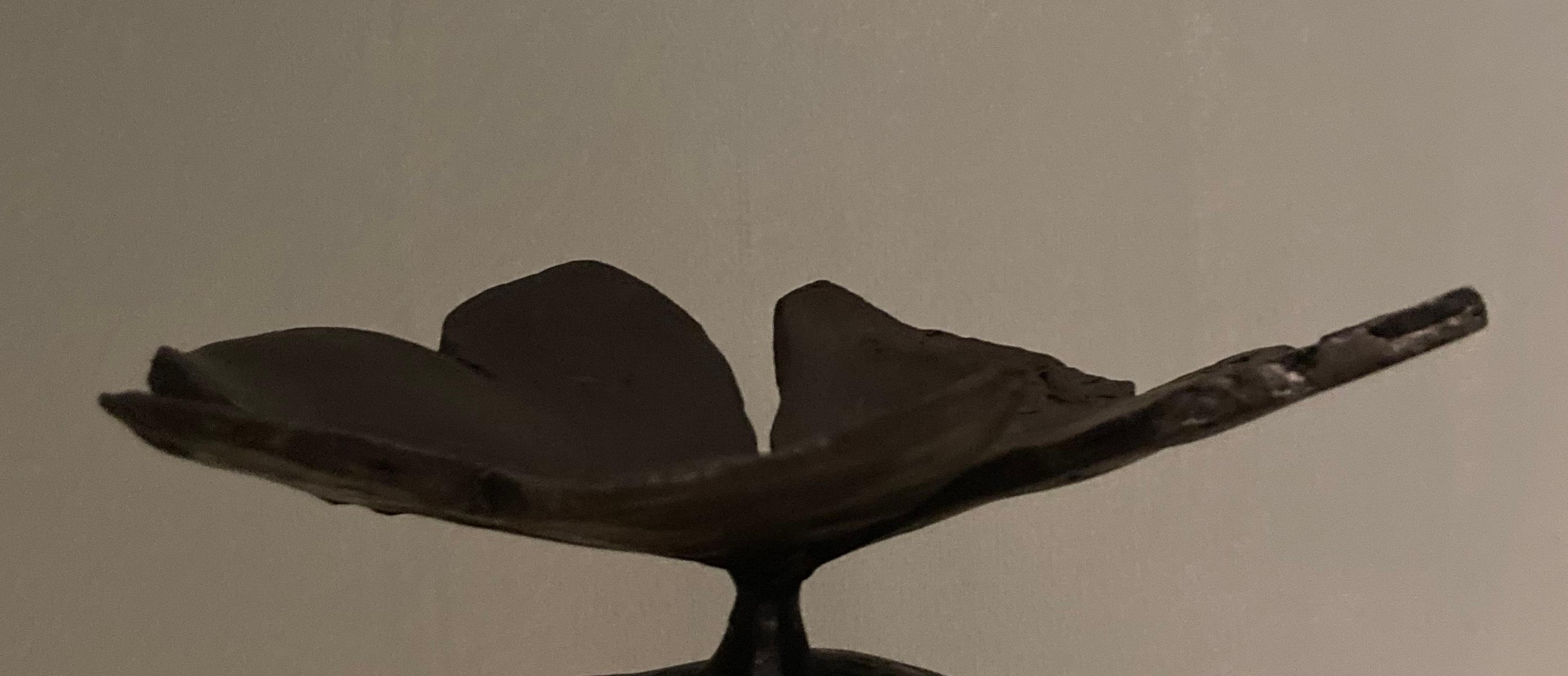 Post-Modern Bronze Patinated Oxalis Decorative Object by Herma de Wit For Sale