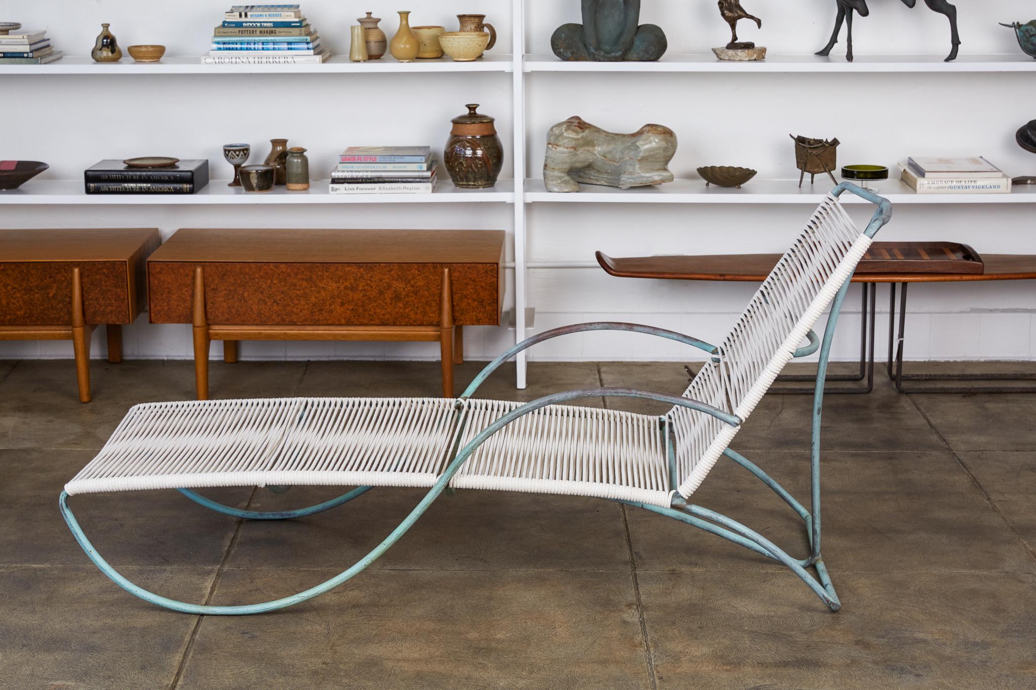 American Bronze Patio Chaise Lounge by Walter Lamb for Brown Jordan