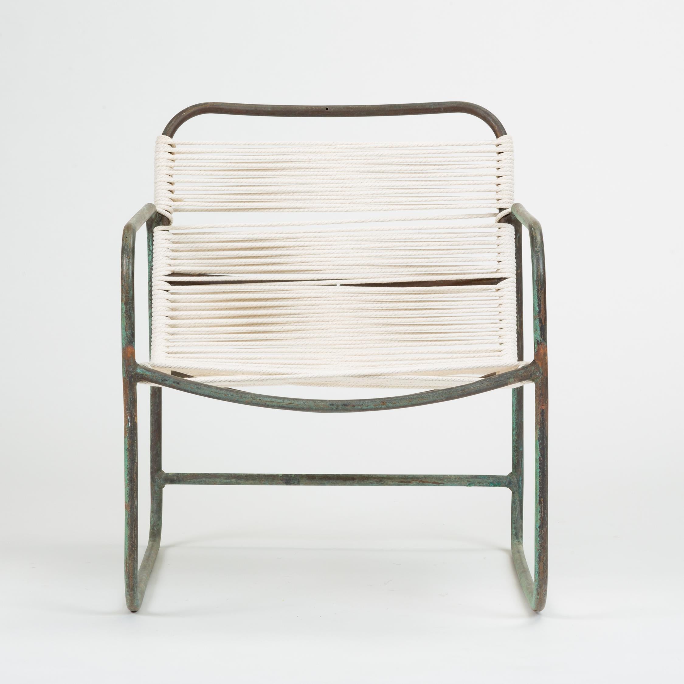 Mid-Century Modern Bronze Patio Lounge Chair by Kipp Stewart Terra