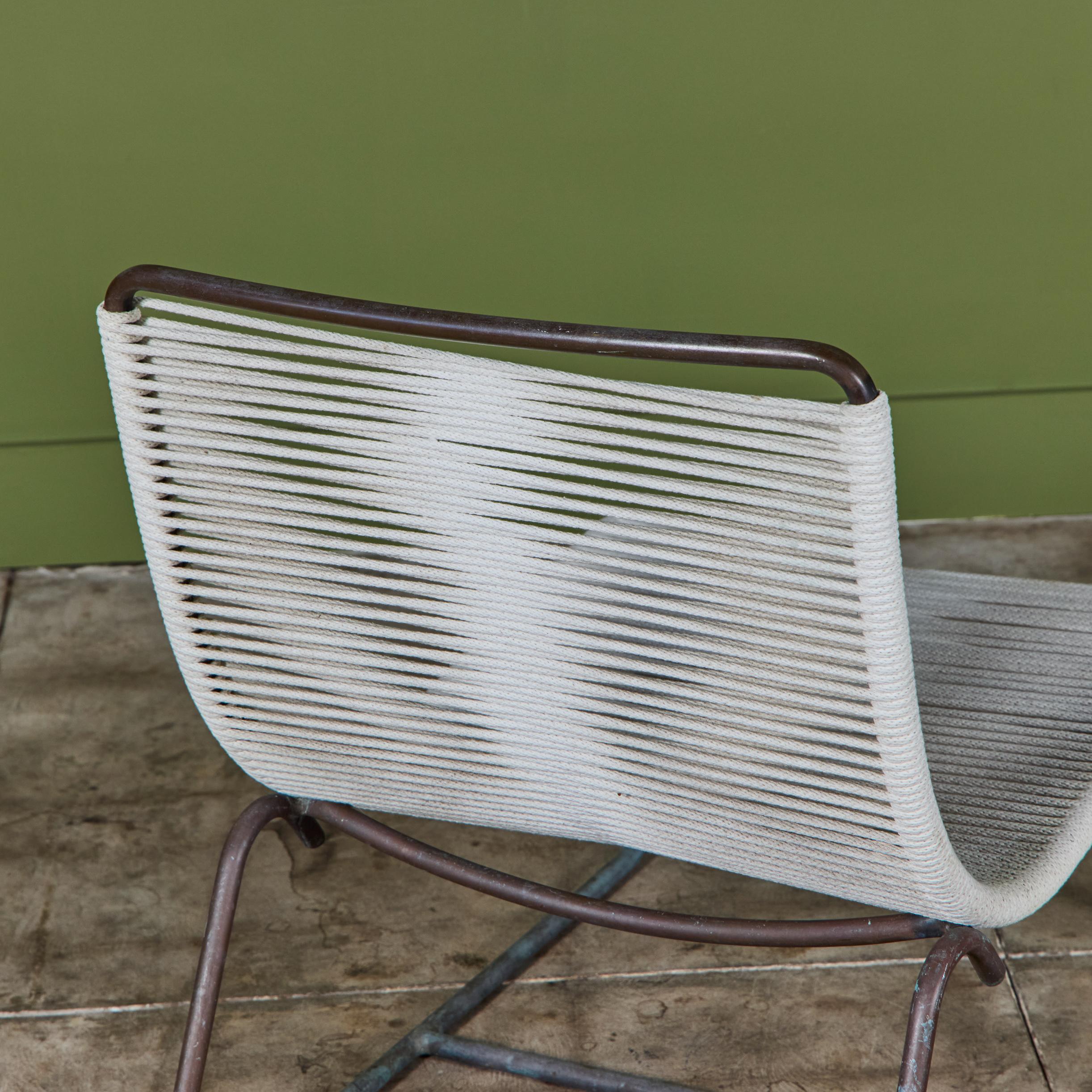 Bronze Patio Sleigh Chair by Walter Lamb for Brown Jordan For Sale 12