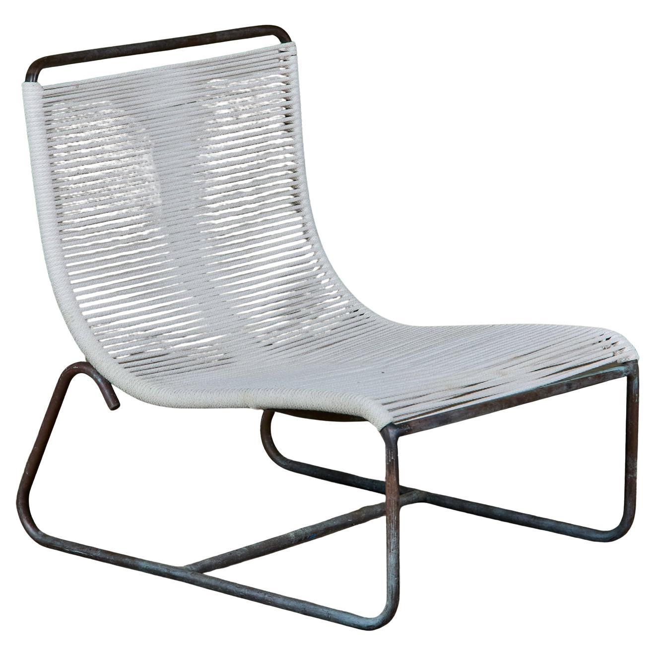 Bronze Patio Sleigh Chair by Walter Lamb for Brown Jordan