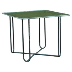 Mesa de comedor cuadrada de bronce para patio de Walter Lamb para Brown Jordan