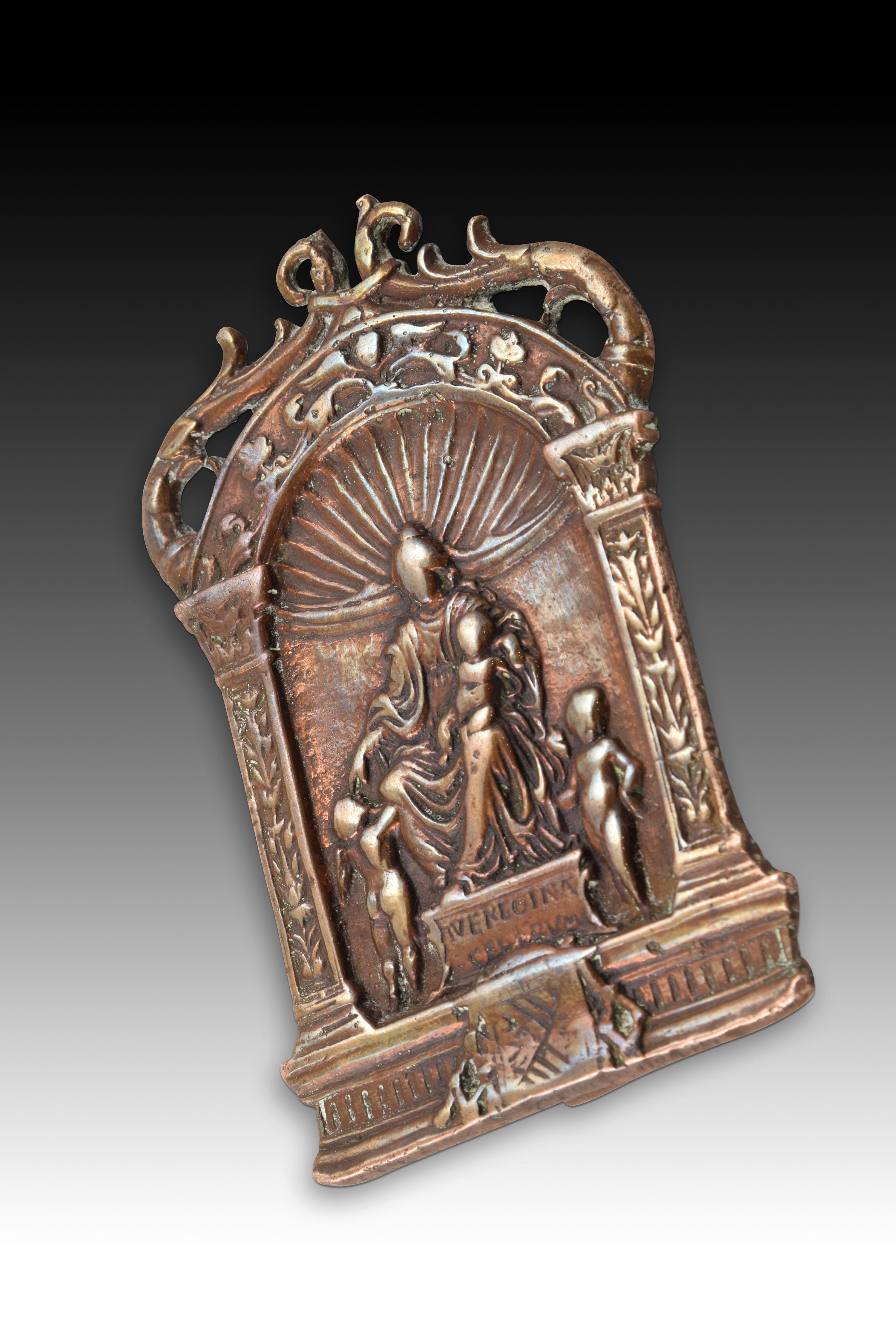 Bronze Pax- oder Pax-Karton, 16. Jahrhundert (Spanisch) im Angebot