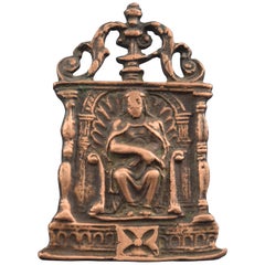 Antique Bronze Pax or Pax Board, 16th Century