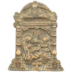 Antique Bronze Pax or Pax Board, 16th Century