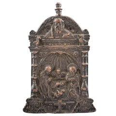 Antique Bronze Pax or Pax Board, 16th Century