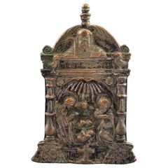Antique Bronze Pax or Pax Board, 16th Century