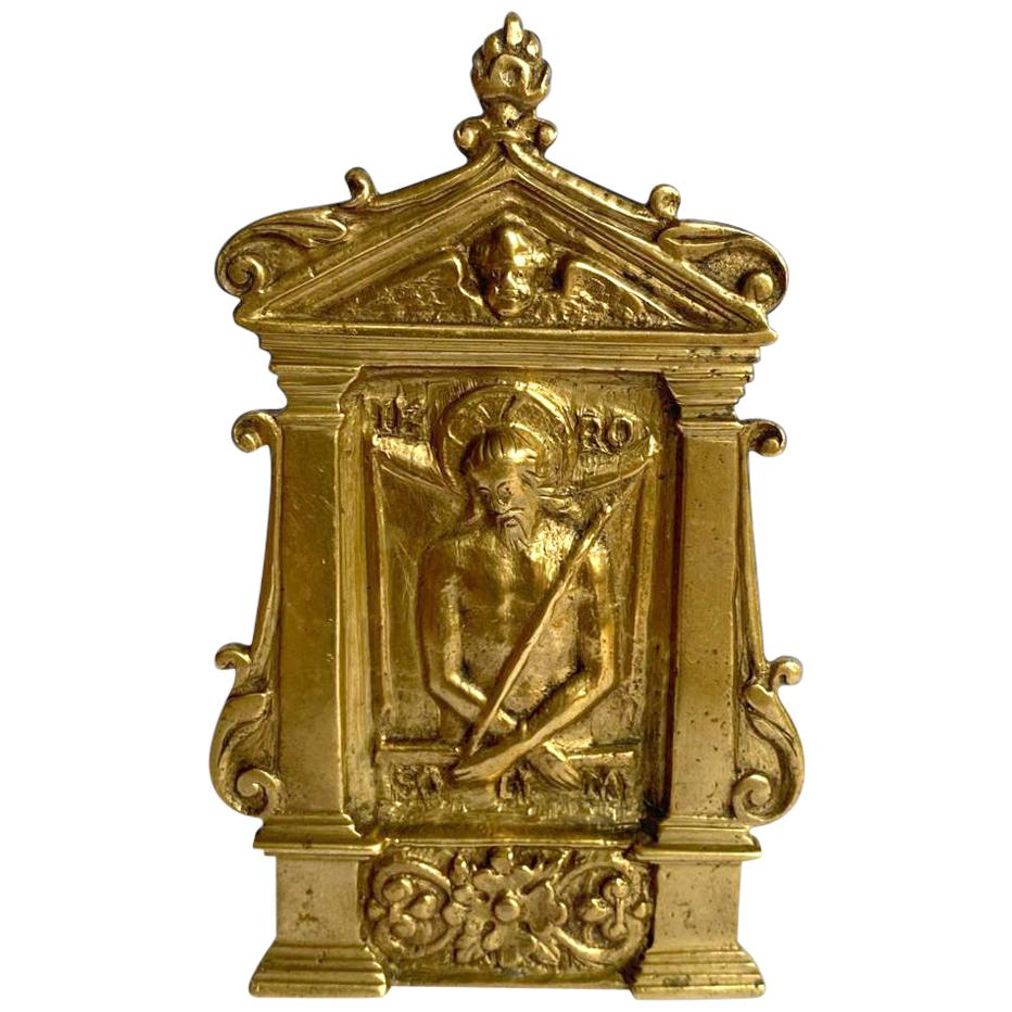 Bronze Pax or Pax Board with Ecce Homo, 16th Century