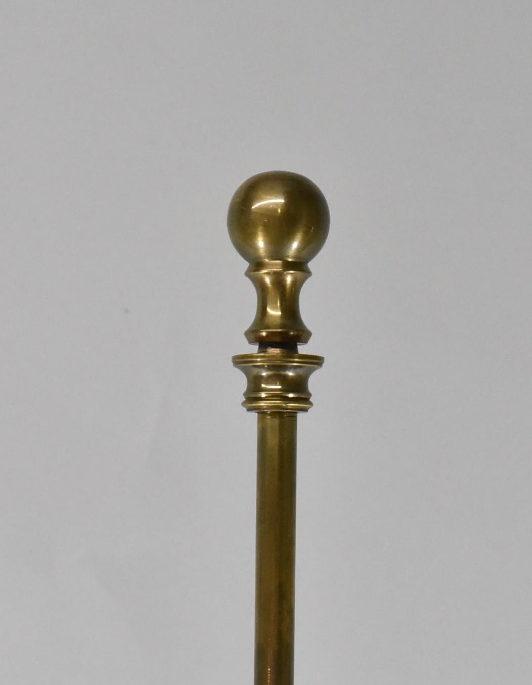 Lampe de bureau paon en bronze Marbro Lamp Co. Base ébonisée en vente 1