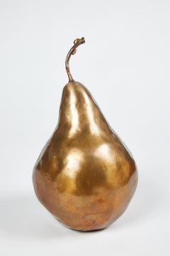 Bronze Pear Sculpture by Erik Peterson