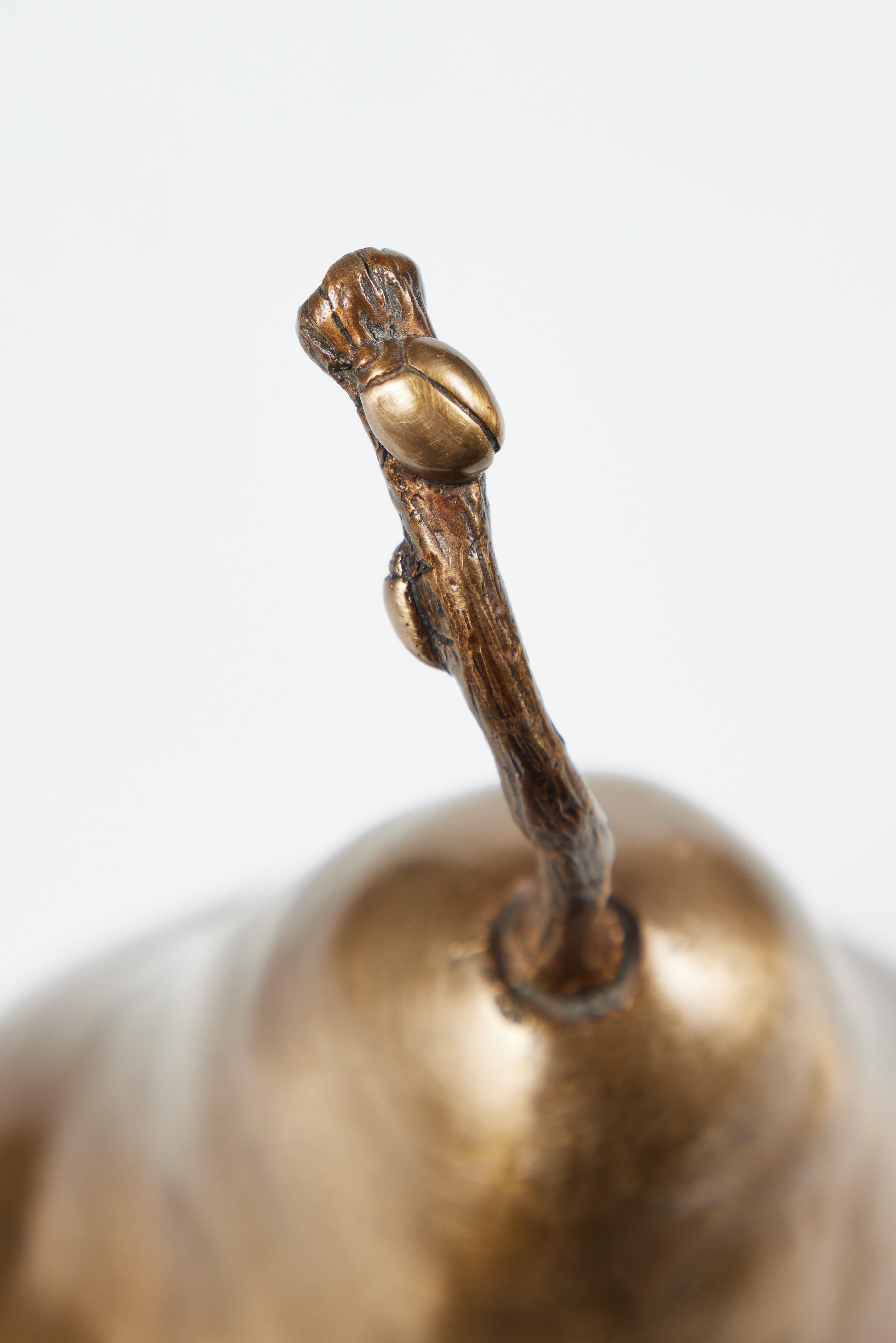 Contemporary Bronze Pear Sculpture by Erik Peterson For Sale