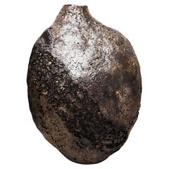 Bronze Pebble- handmade Lava  Bottle Vase