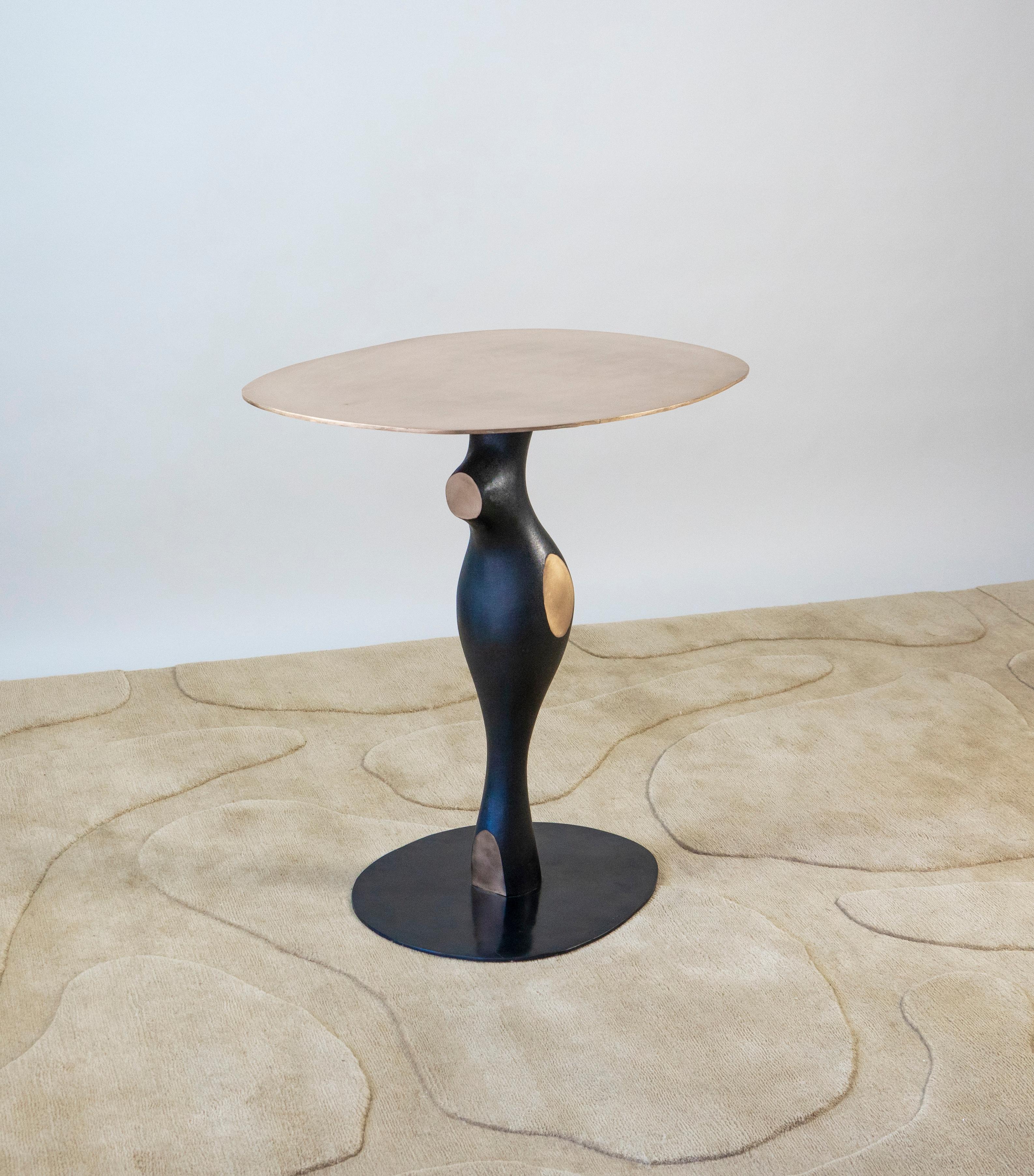 Contemporary Bronze Pedestal Table by Jacques Jarrige 