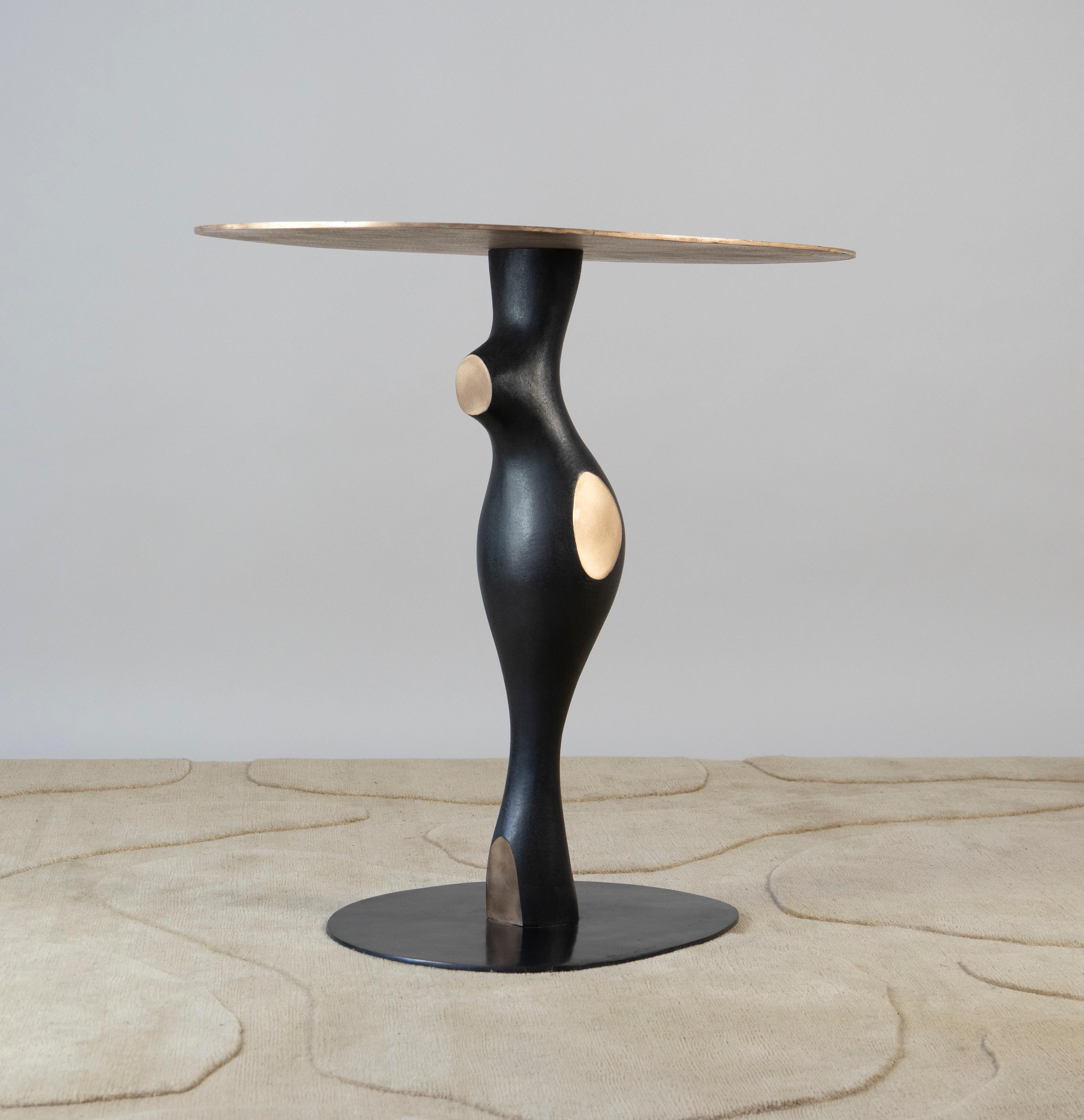 Bronze Pedestal Table by Jacques Jarrige 