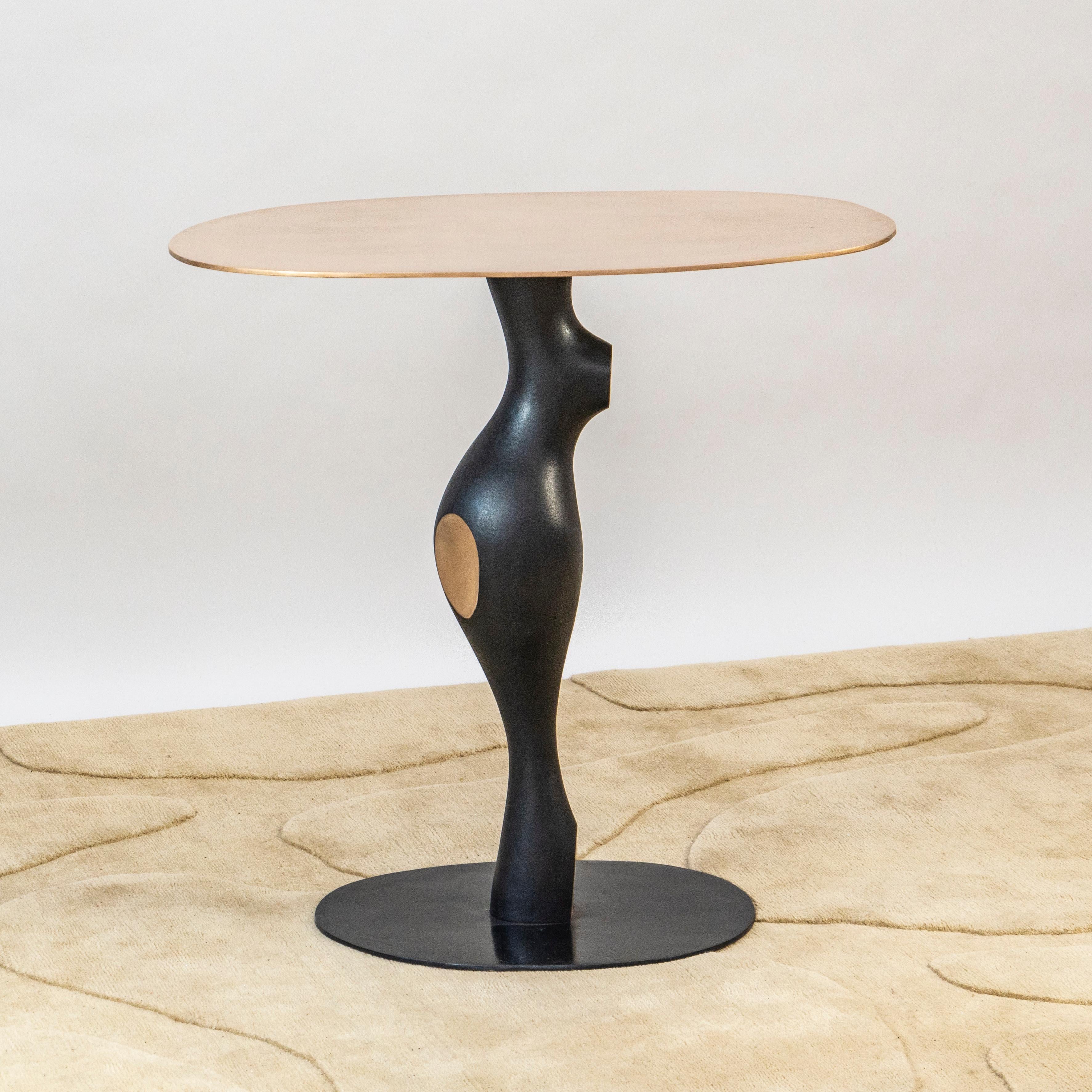 Bronze Pedestal Table by Jacques Jarrige 