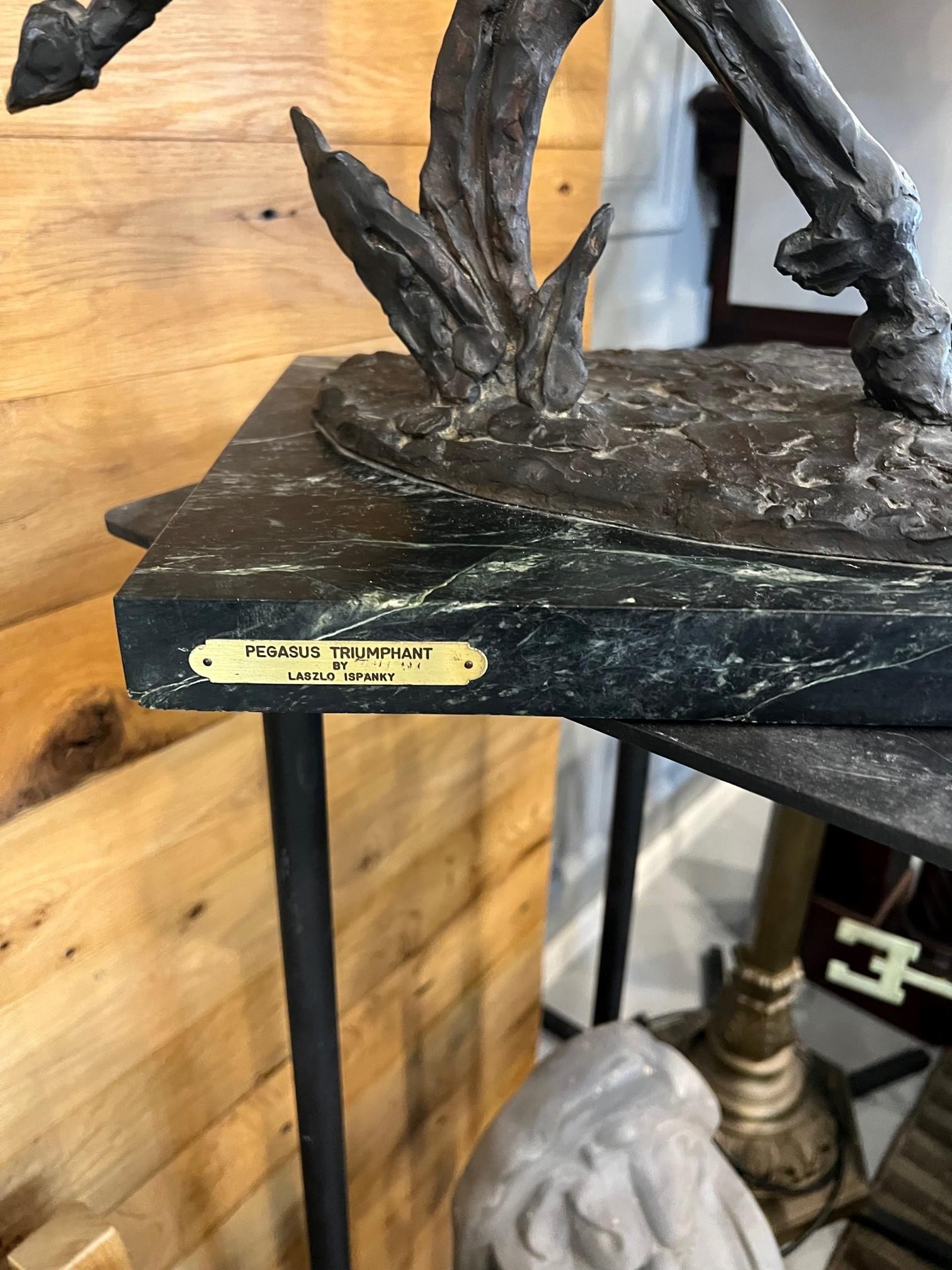 Bronze Pegasus Statue by Laszio Ispanky Numbered 2/25 Excalibur NY For Sale 4