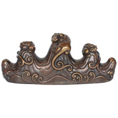 Bronze Pen Rest, Brush Holder