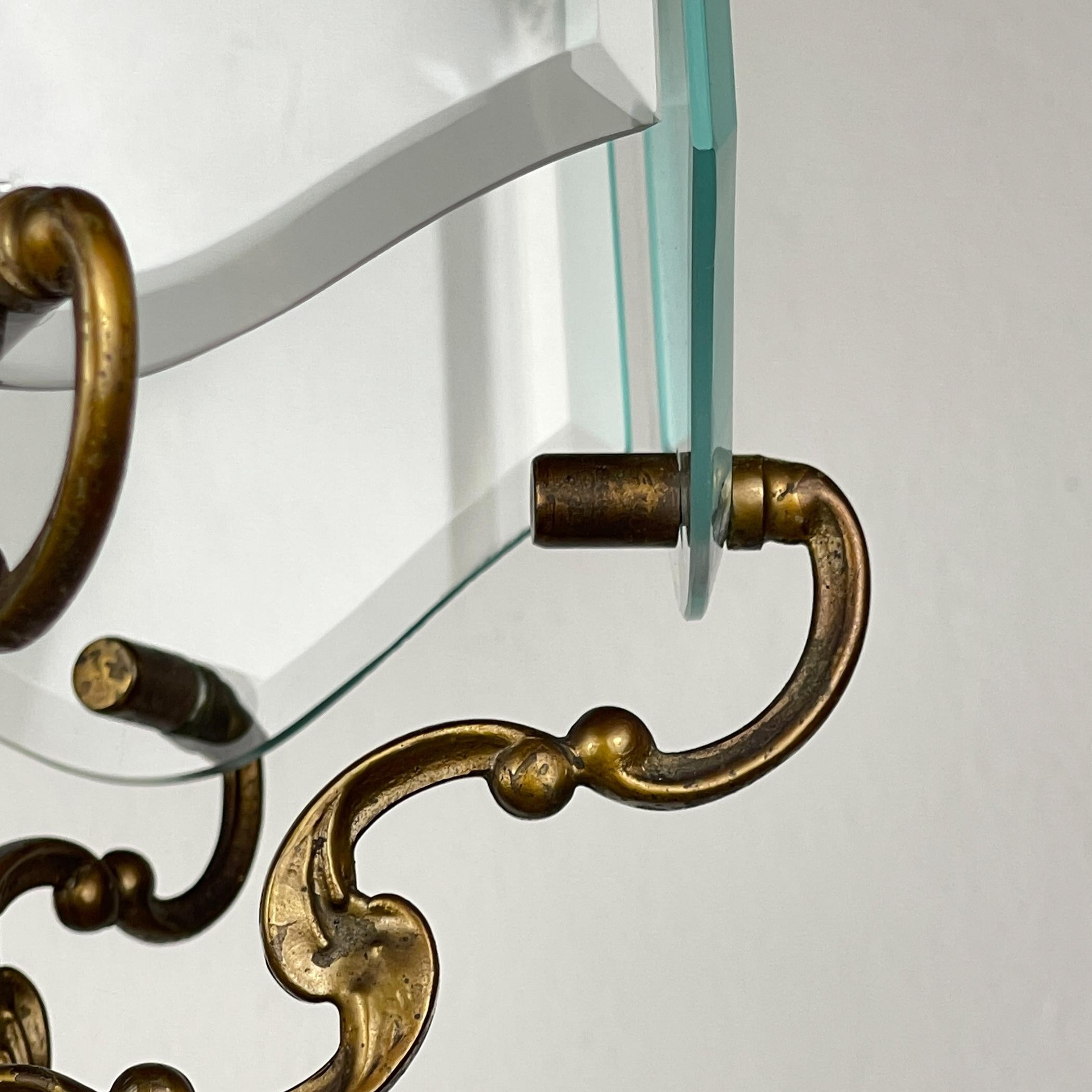 Lampada a sospensione in bronzo, nello stile di Pietro Chiesa Per Fontana Arte, Italia, anni '50 in vendita 9