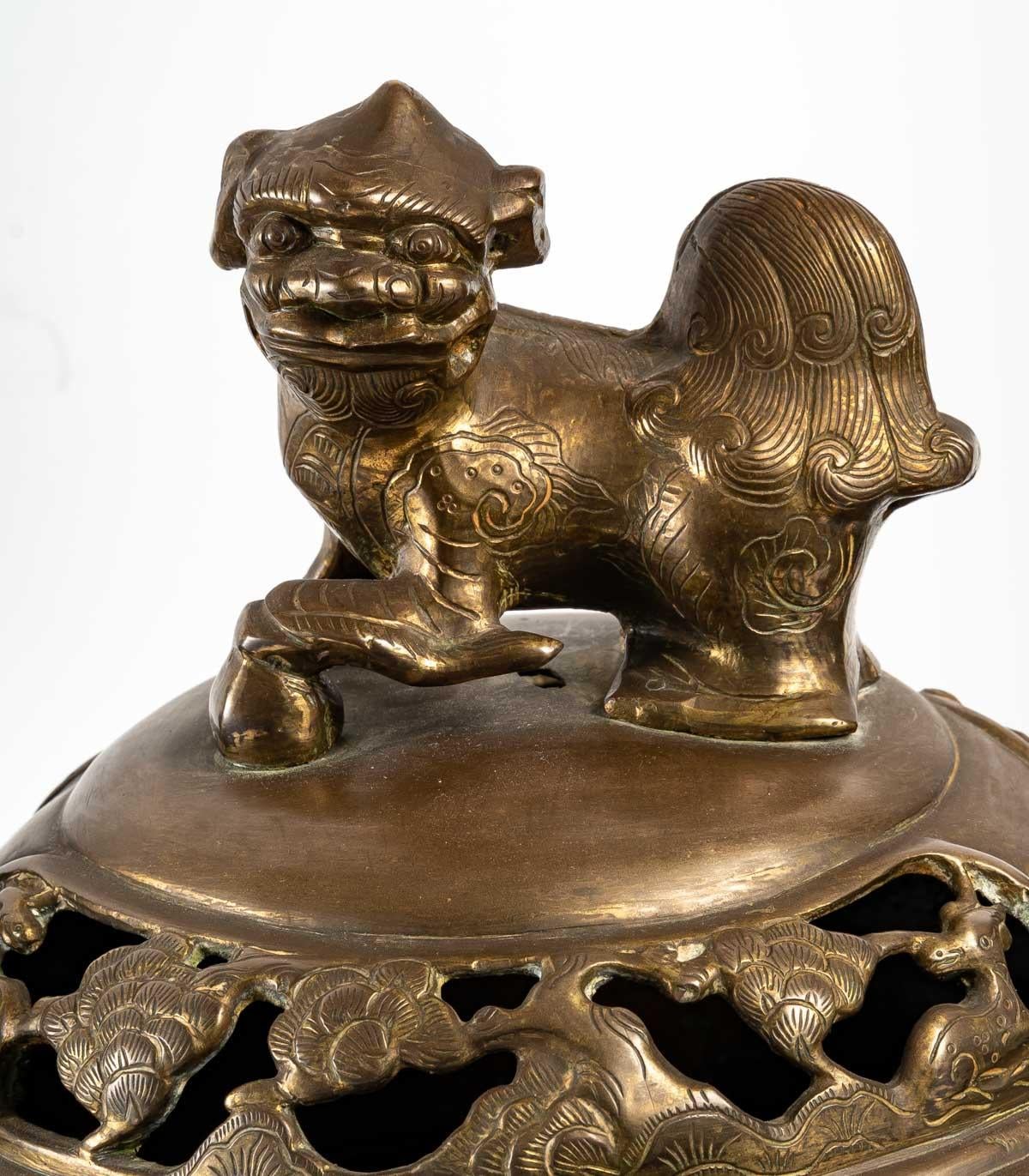 Bronze perfume burner, Vietnam, 19th century 7