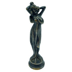 Sigillo Petschaft in bronzo "Lady" Monogramma "a" Intorno al 1900