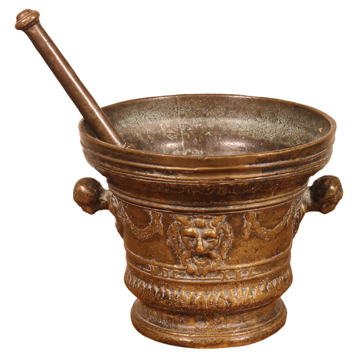 1820s French Cast Iron Mortar For Sale at 1stDibs