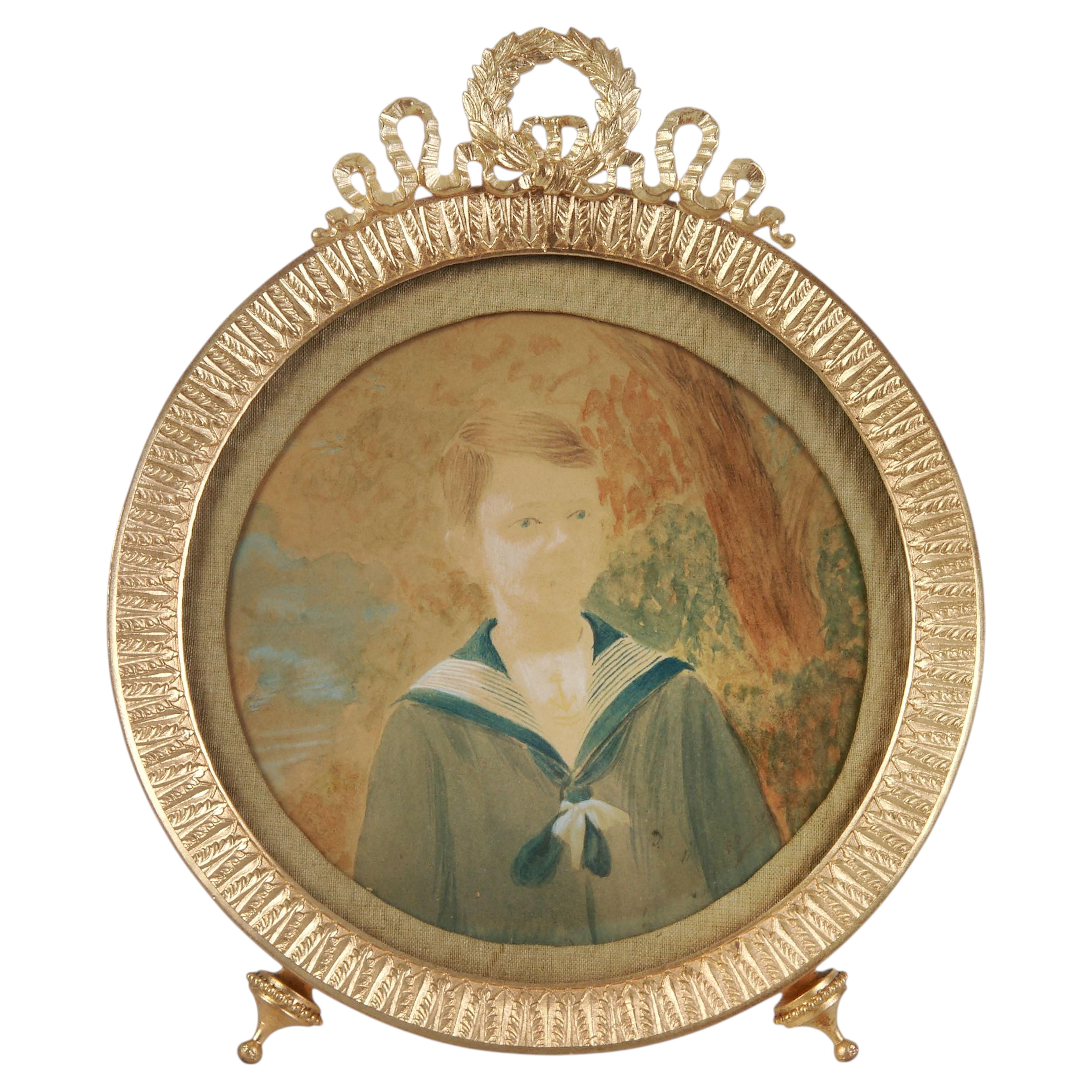 Bronze photo frame, Europe, end of 19th century For Sale