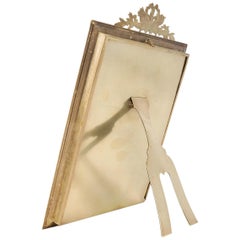 Bronze Photo Frame with Glass, Europe, End of 19th Century