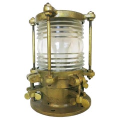 Antique Bronze Piling Nautical Dock Light with Fresnel Lens