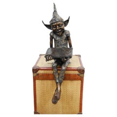 Bronze Pixie Fairey Statue Reading Elph and Safety Manual