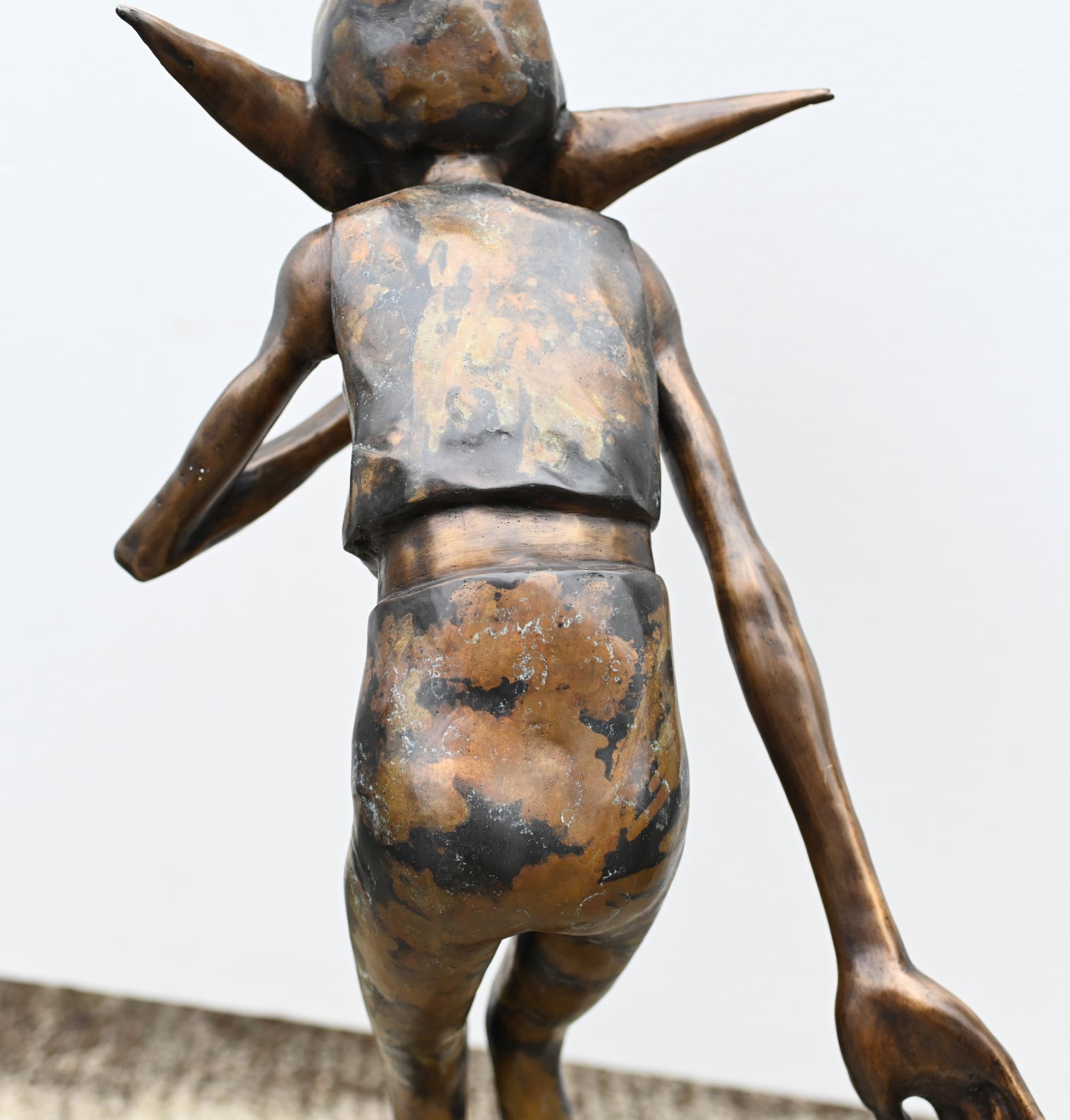 Bronzo Fontana di bronzo Pixie Elph Fairey Statua da giardino in fusione celtica in vendita