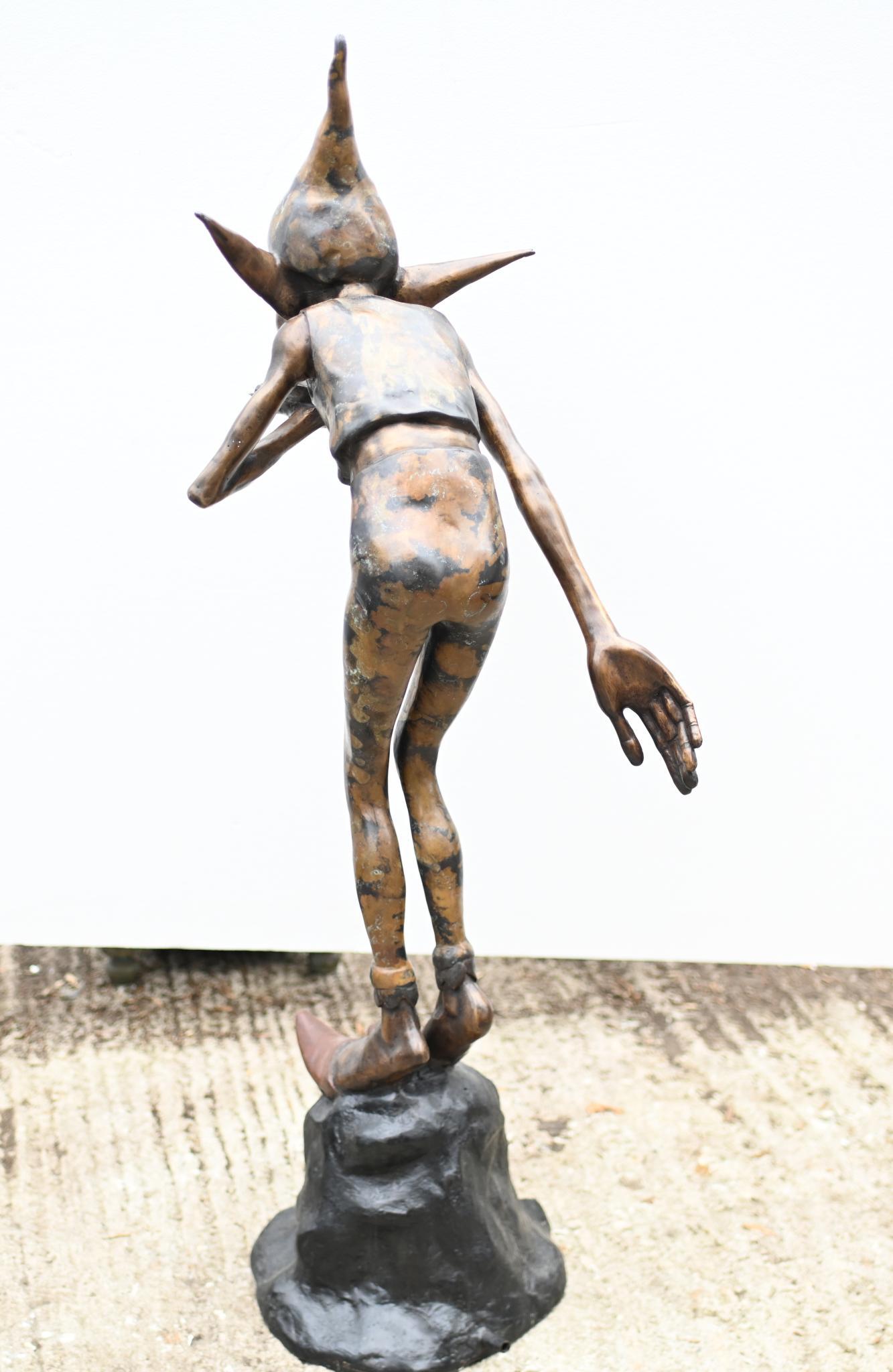 Fontana di bronzo Pixie Elph Fairey Statua da giardino in fusione celtica in vendita 2