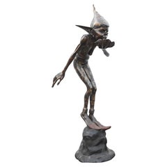 Bronze Pixie Fountain Fairey Goblin Statue