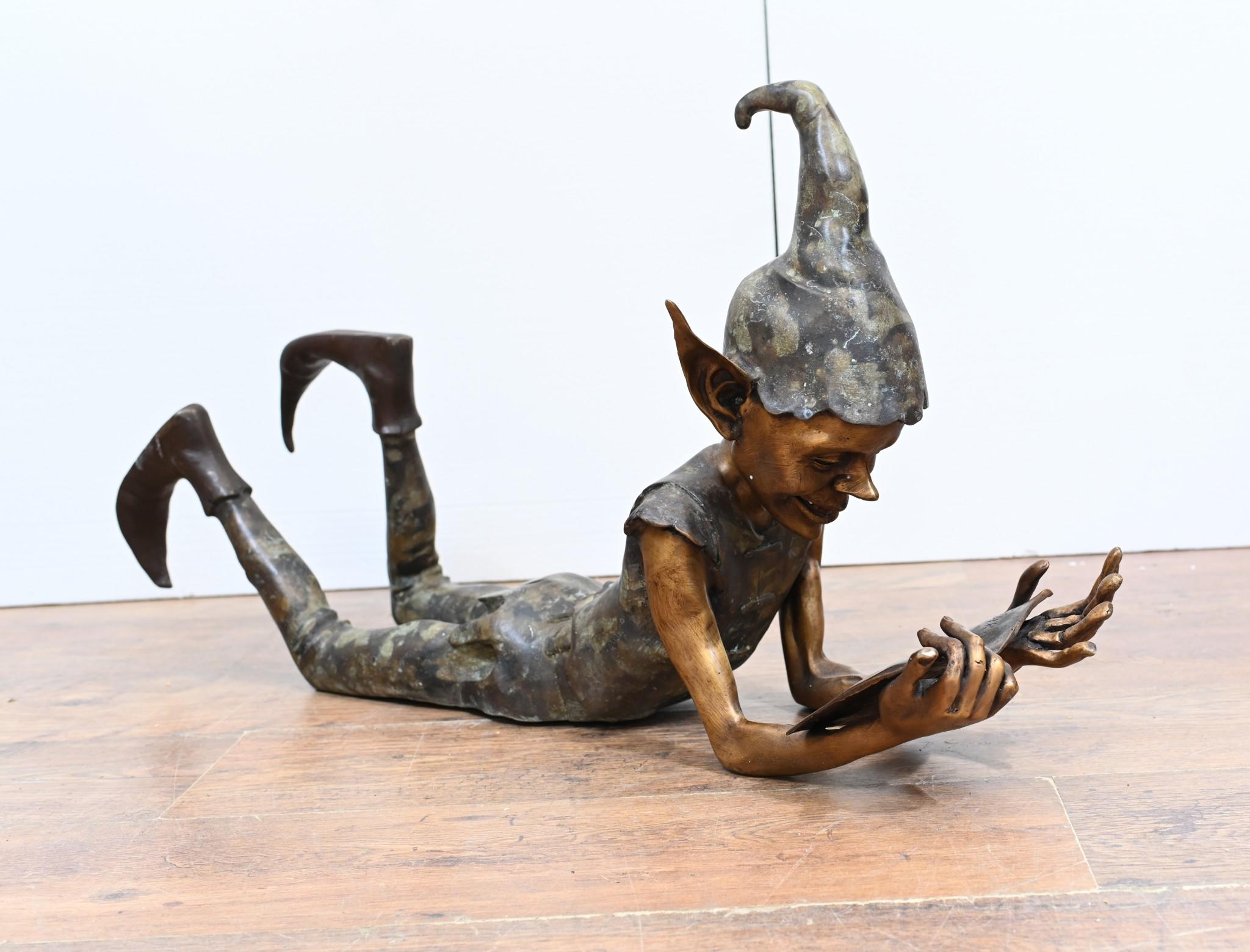 Statua Pixie in bronzo Reading Fairey Elph Garden Casting in vendita 3