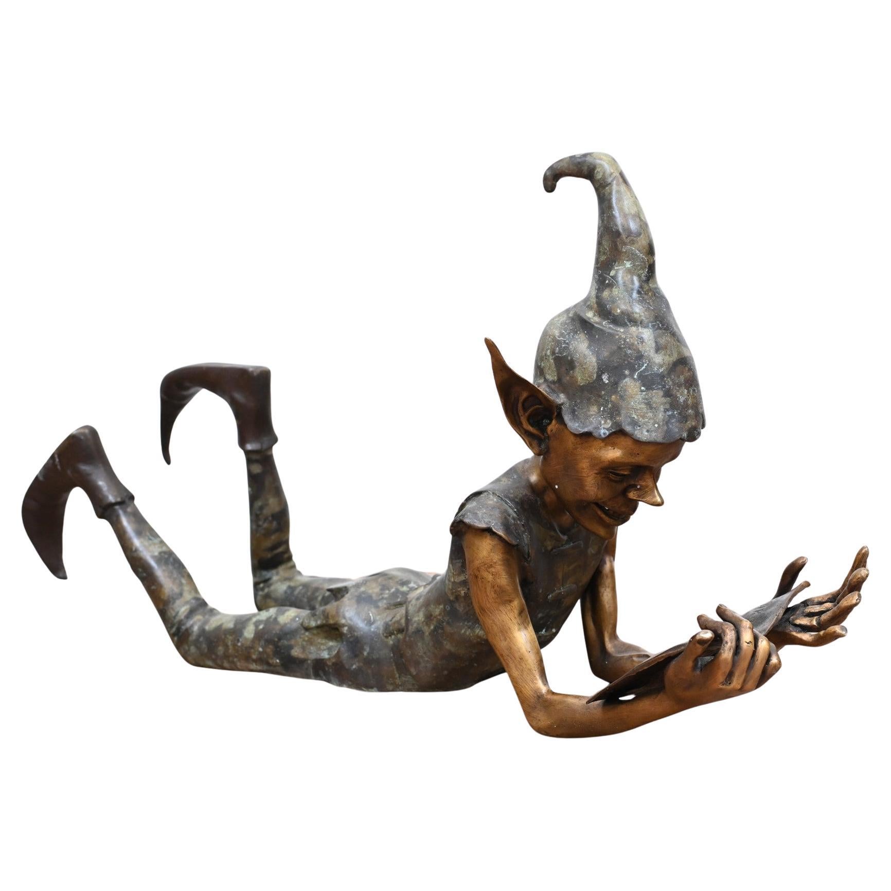 Statua Pixie in bronzo Reading Fairey Elph Garden Casting