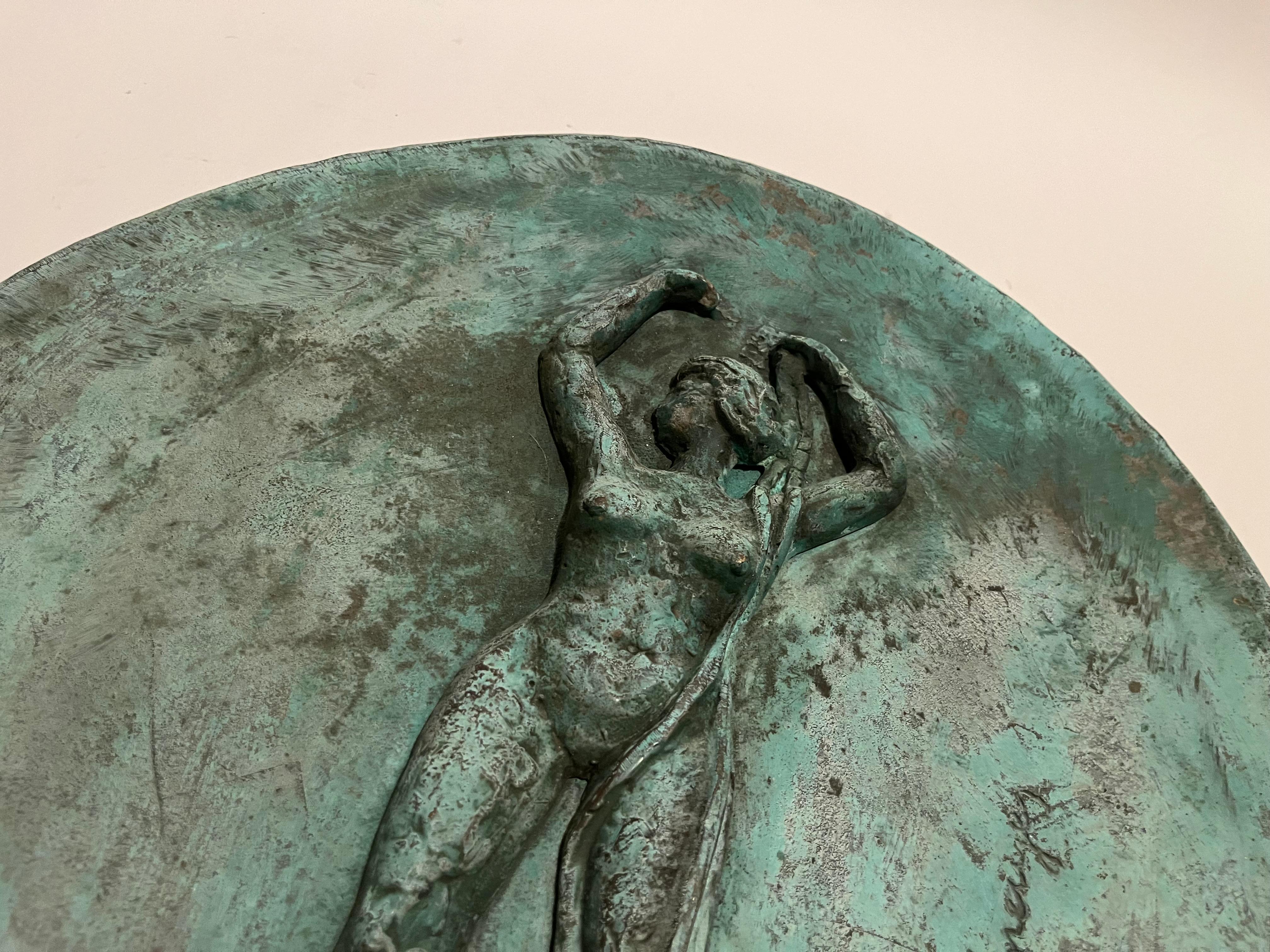 Bronzeplakette von Pal Kepenyes im Zustand „Hervorragend“ im Angebot in Chicago, IL