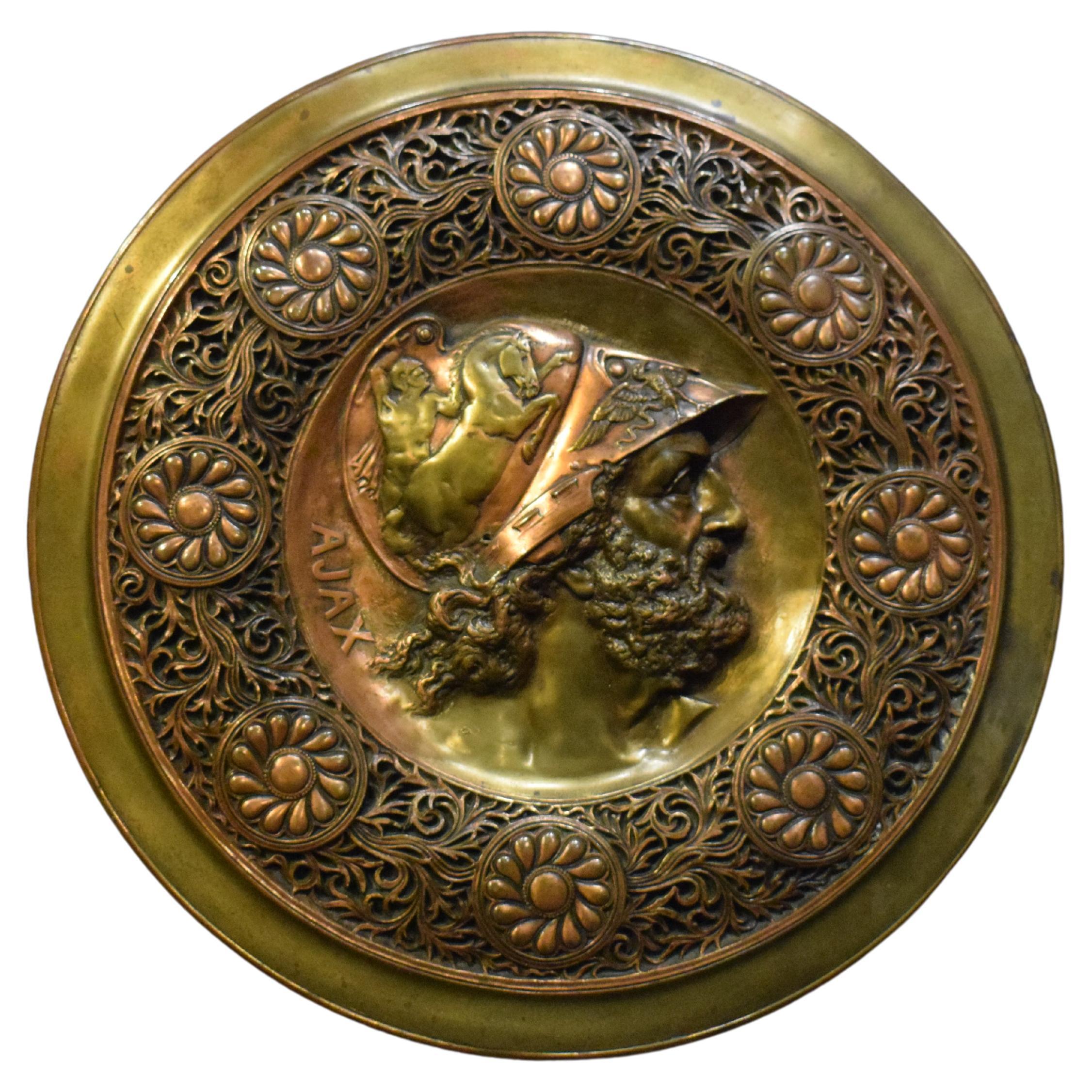 Bronzeplakette mit der Darstellung „Ajax“