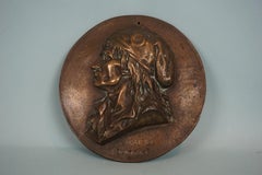 Bronze Plaque of Jean-Paul Marat French Revolution Figure