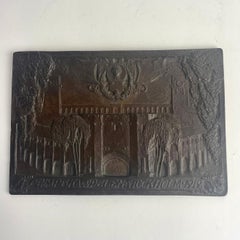 Bronze Plaque of the 1912 Stockholm Olympics by Hjördis Nordin-Tengbom