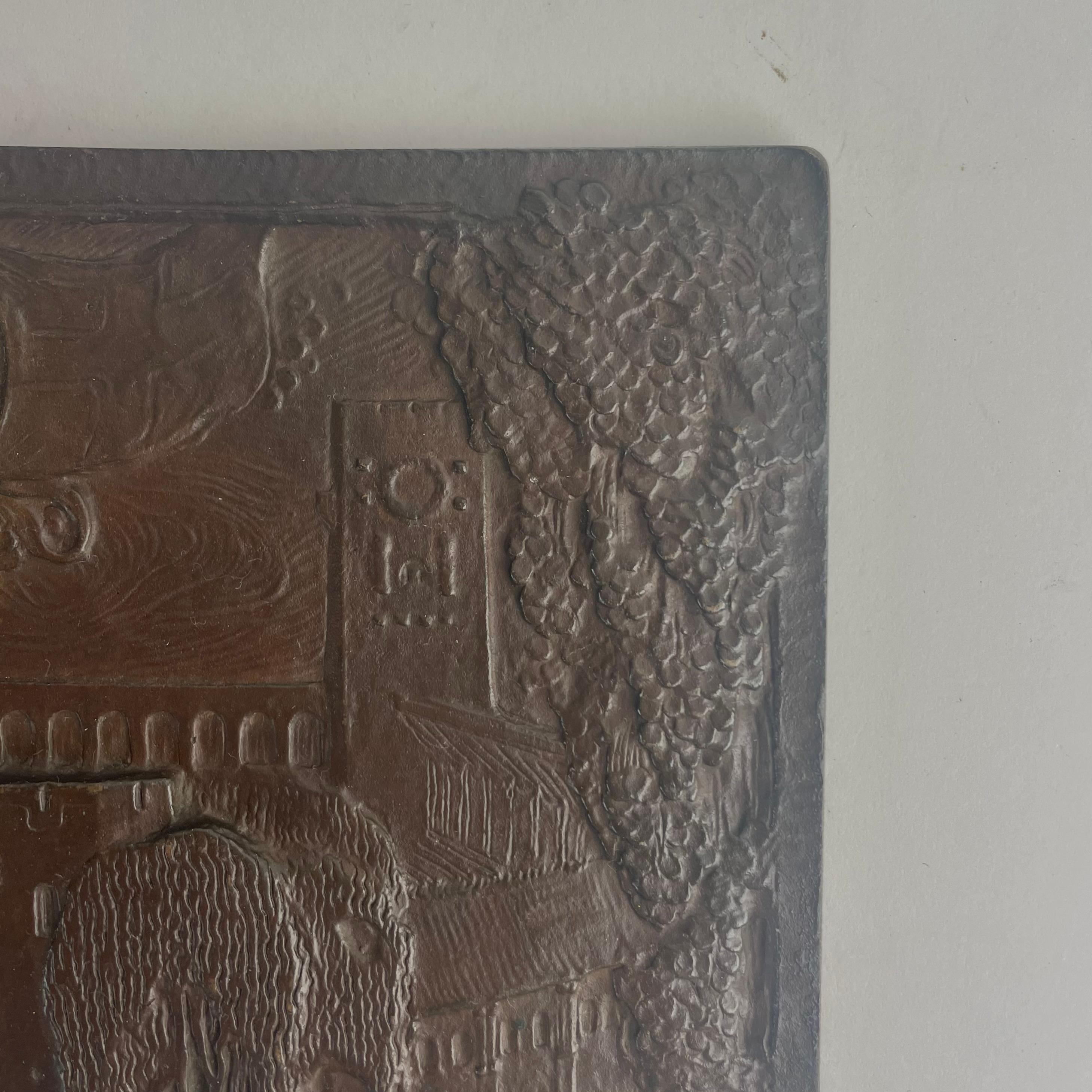 Placa de bronce de los Juegos Olímpicos de Estocolmo de 1912 por Hjördis Nordin-Tengbom en venta 3