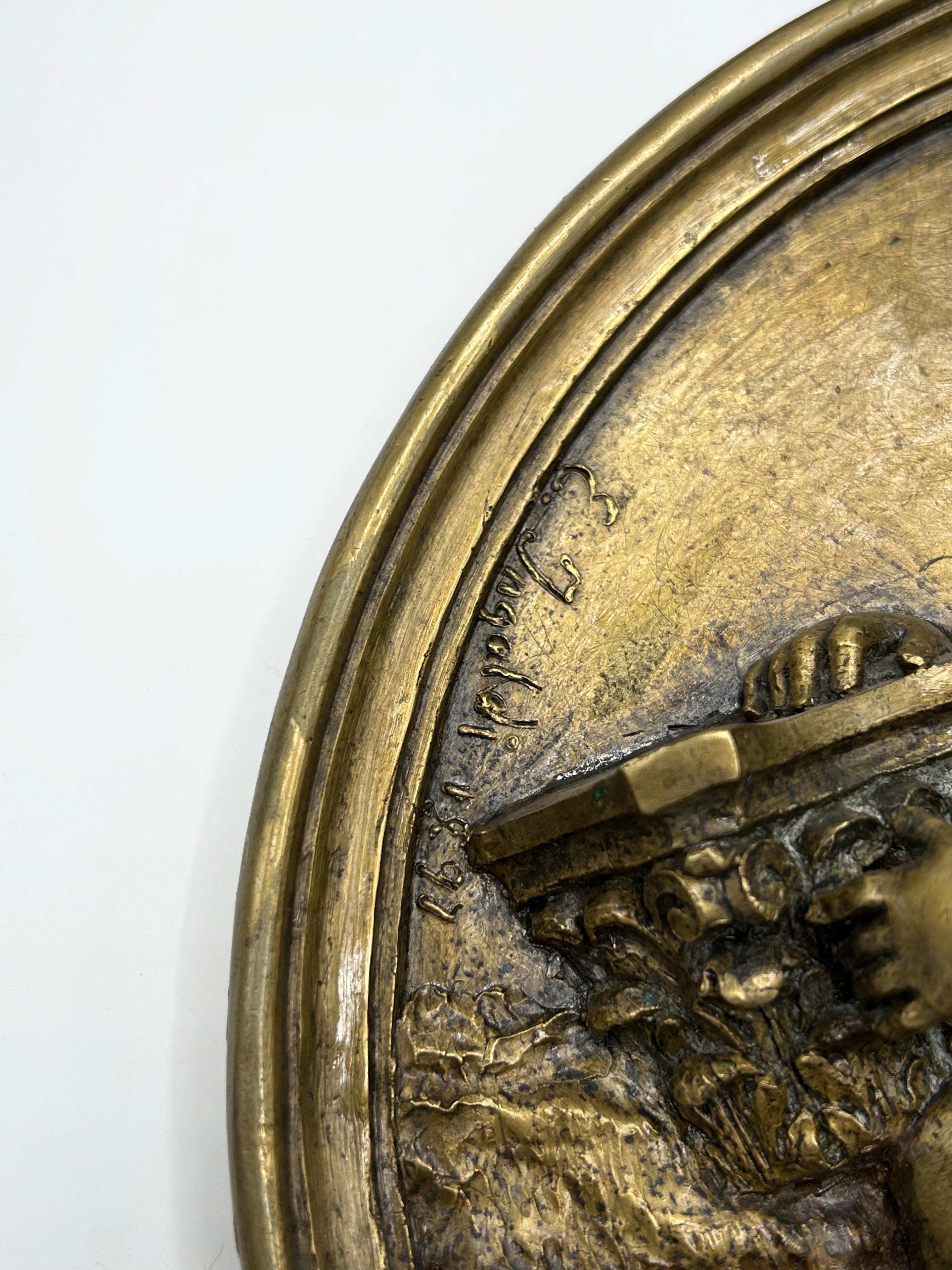 Signierte Bronzeplaketten 