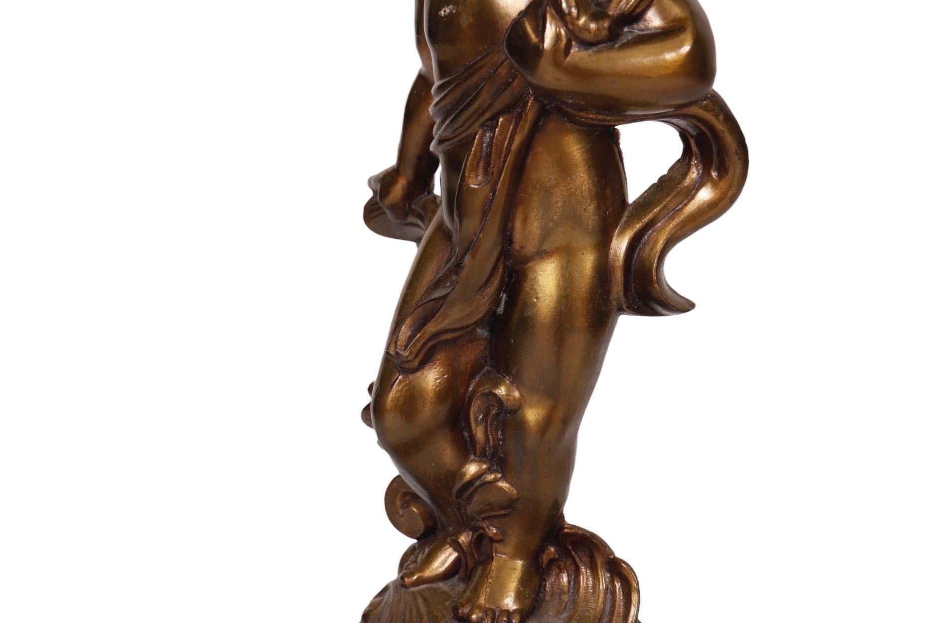 Bronze Plated Figural Compotier For Sale 1