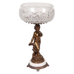 Figurales Kompotier aus Bronze, vergoldet