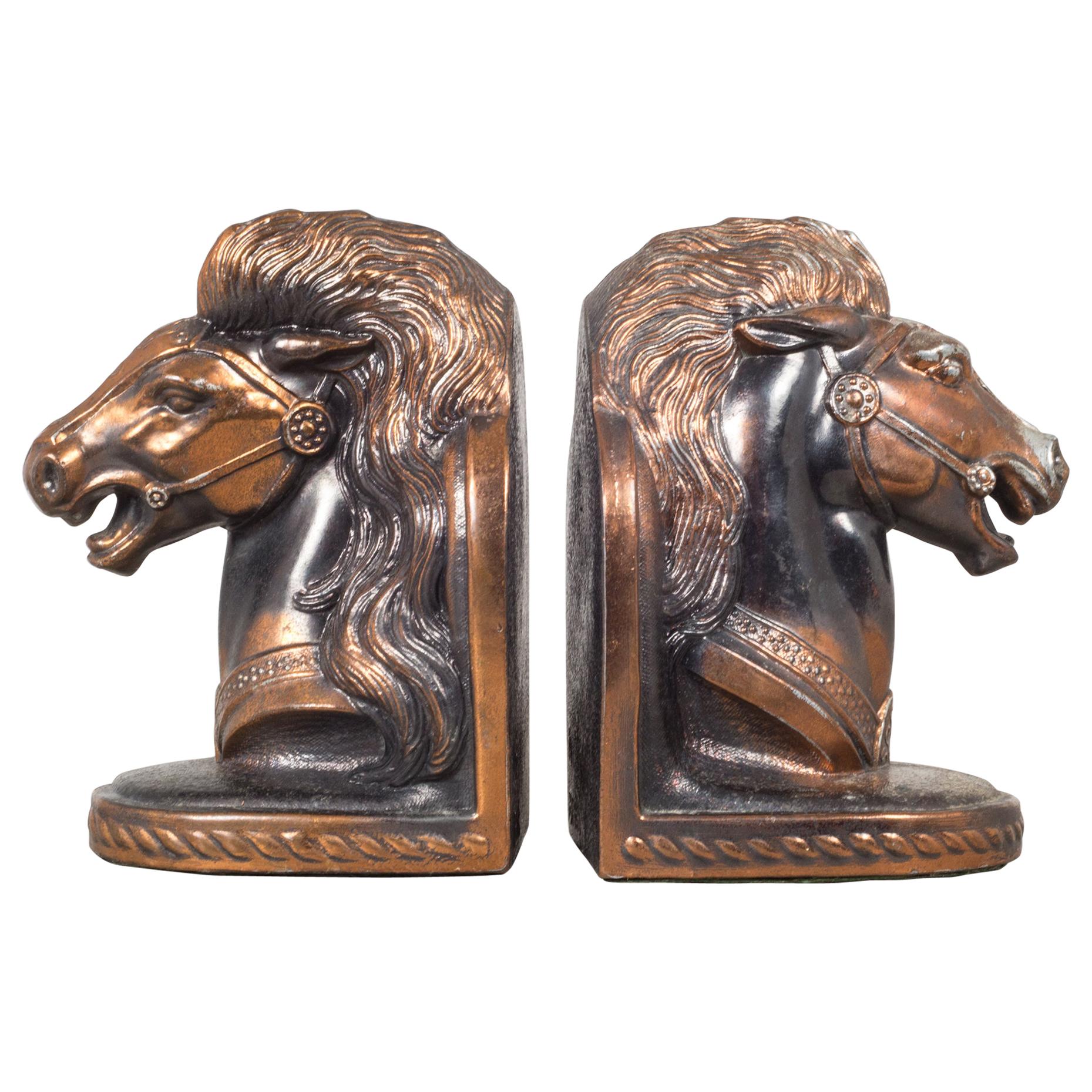 bromze vinrage standing horse bookends bromze vinrage standing horse bookends